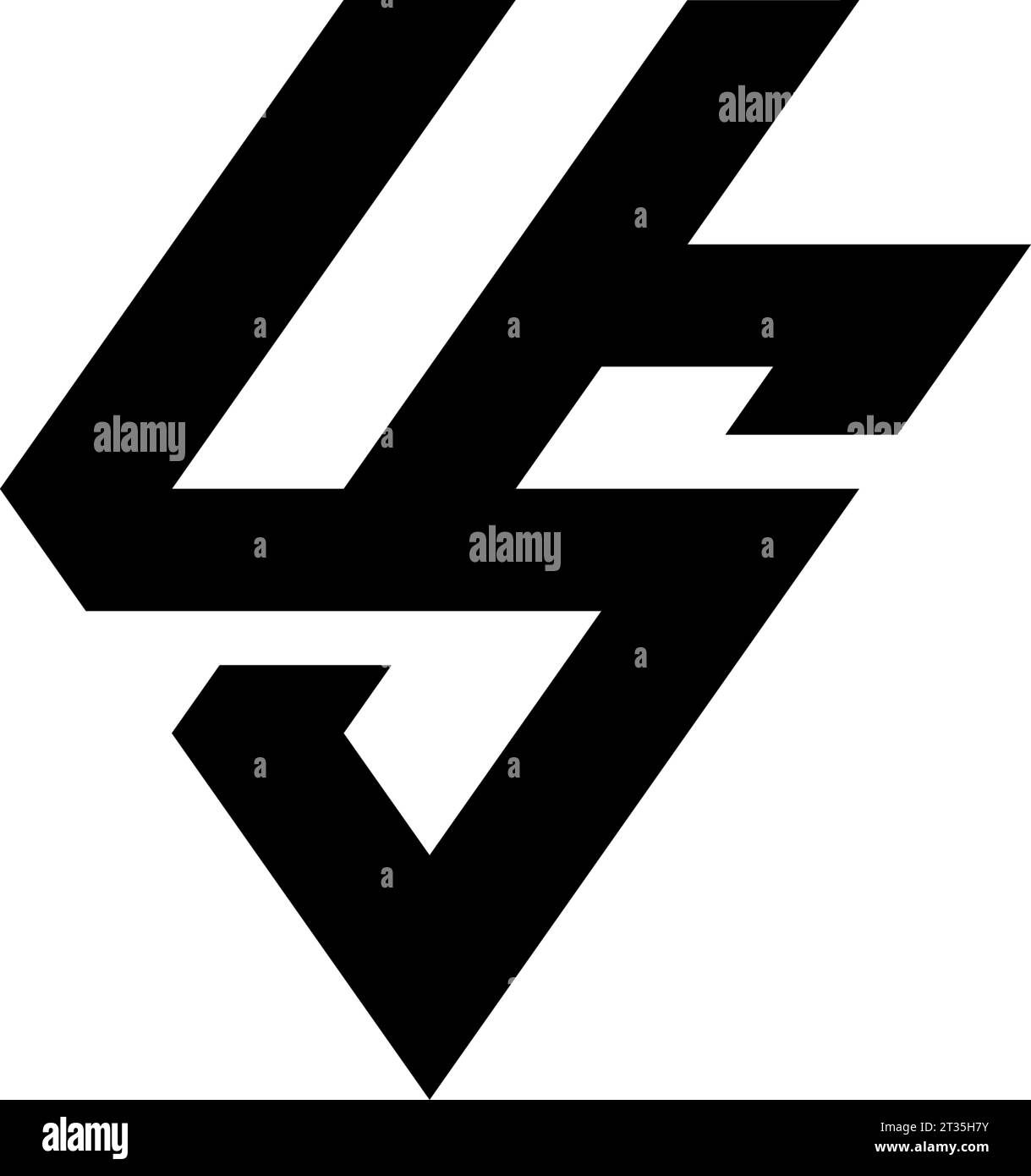 Logo AMÉRICAIN, monogramme américain, logo américain initial, lettre US logo, icône, vecteur Illustration de Vecteur