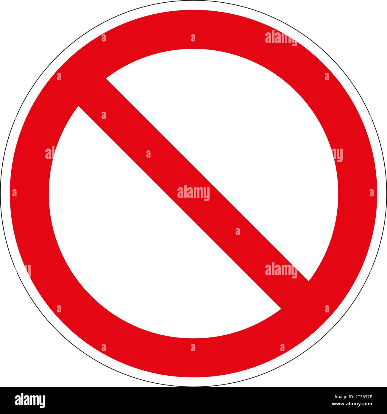 Signalisation routière : circulation interdite à tous les véhicules Banque D'Images
