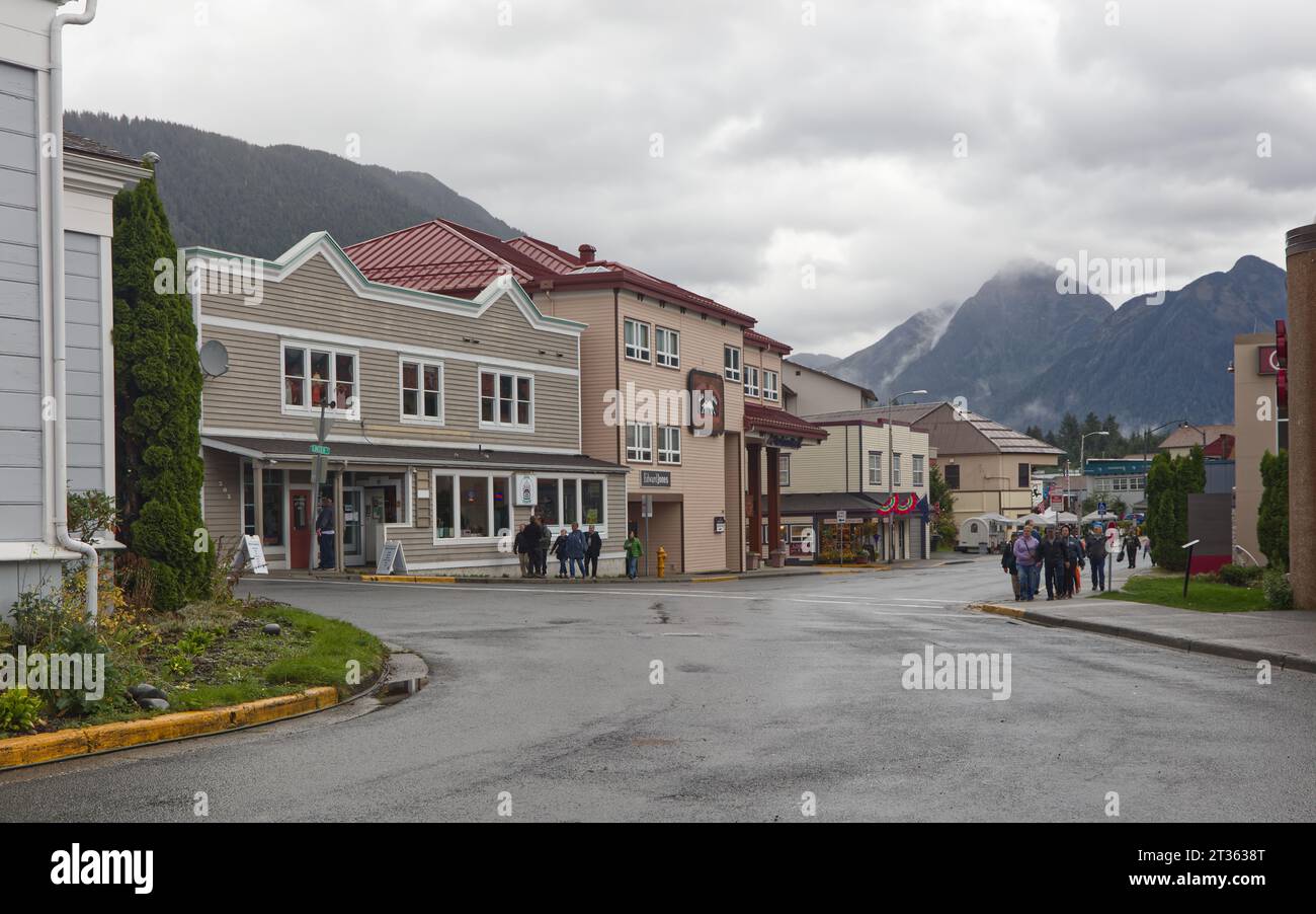 Lincoln Street à Sitka Alaska Banque D'Images