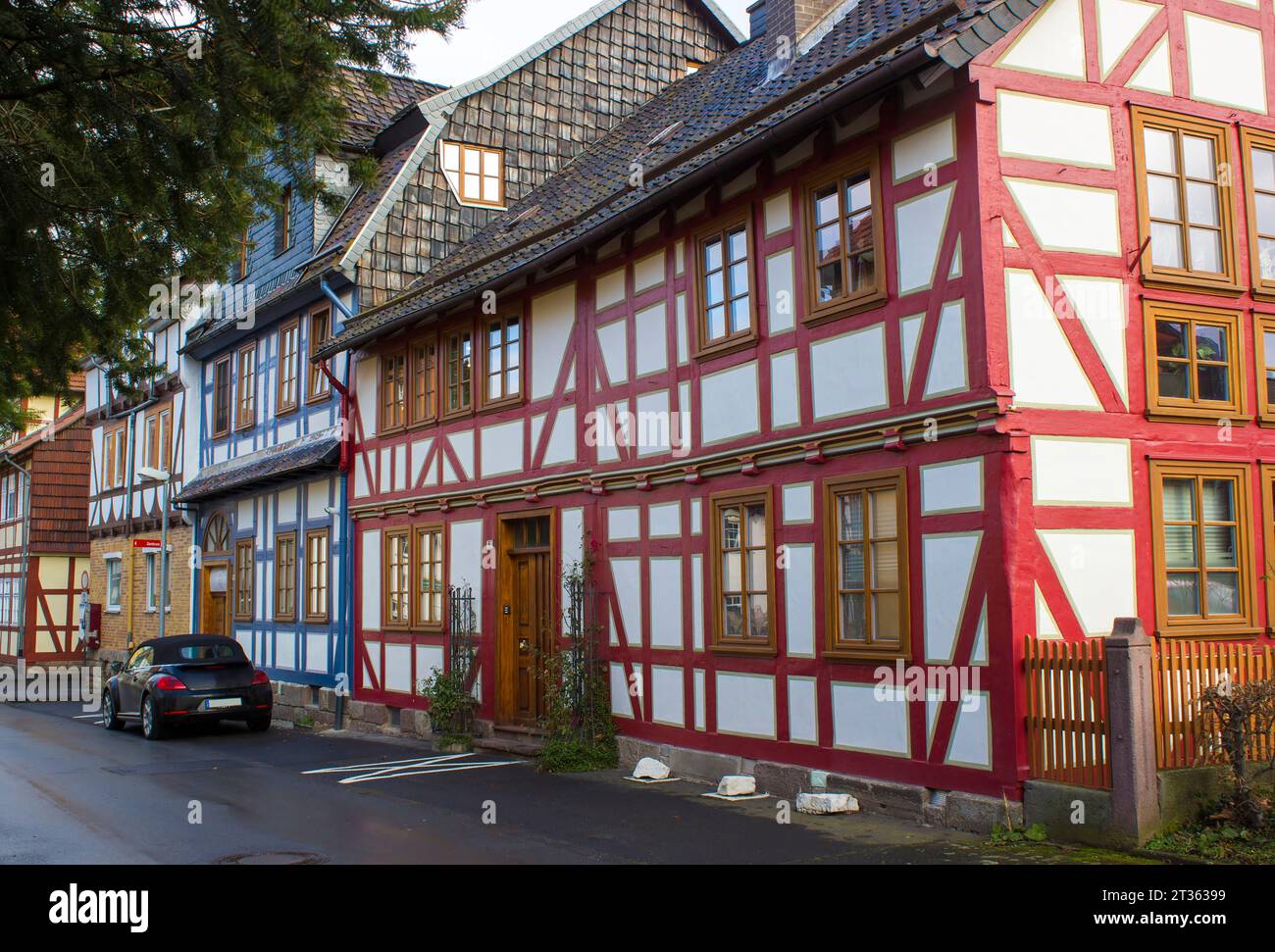 La ville de Witzenhausen dans la vallée de la Werra en Allemagne, Hesse Banque D'Images