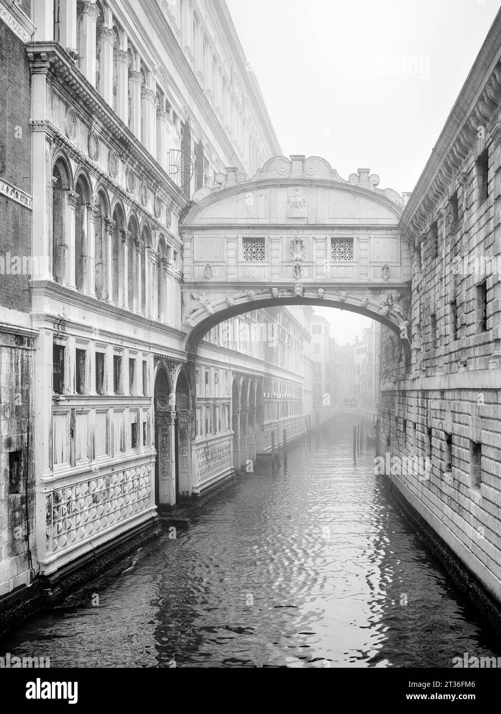 Pont des Soupirs, Ponte dei Sospiri, brouillard Castello, Vénétie, Venise, Italie, Europe Banque D'Images