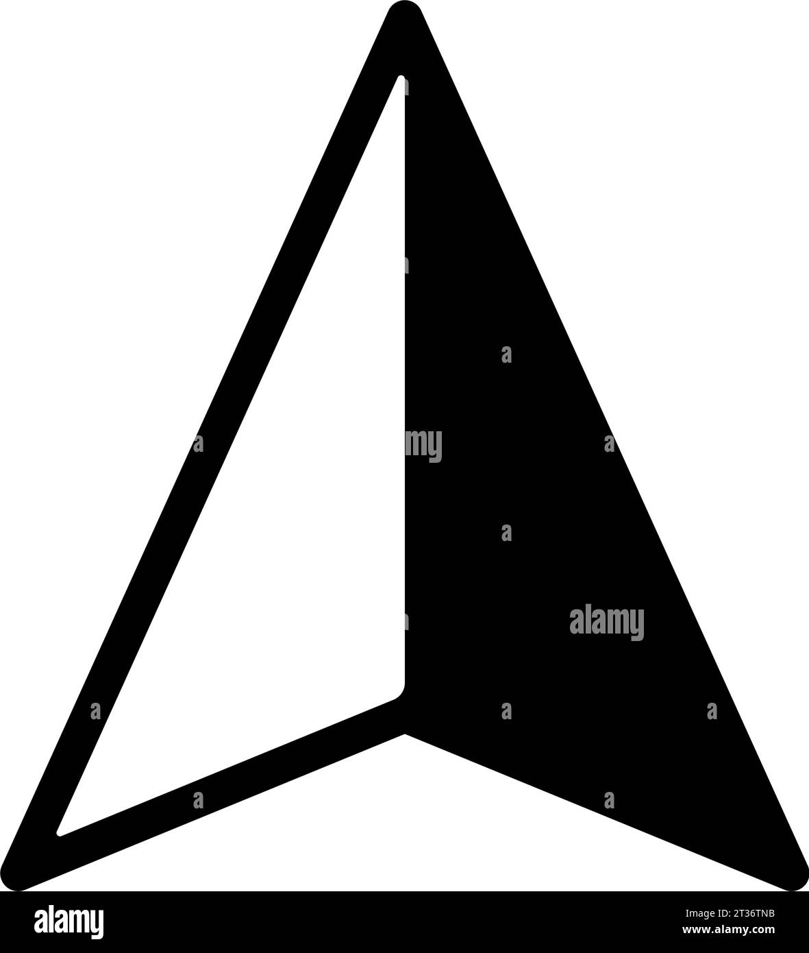 Symbole d'icône de pointeur de flèche triangulaire. Illustration vectorielle Illustration de Vecteur