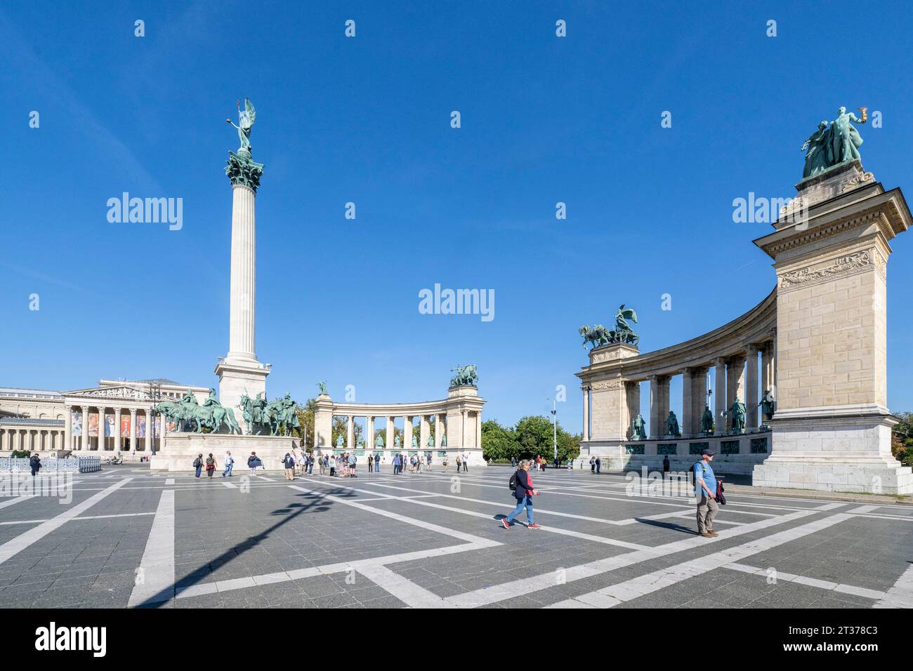 Place des Héros, Budapest, Hongrie Banque D'Images