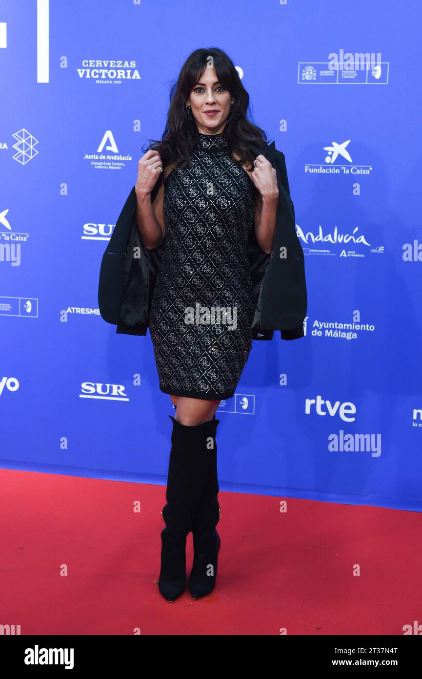 Actress Eva Ugarte poses during the photocall 'Málaga Ciudad de Cine', at the Real Fábrica de Tapices de Madrid, on October 23, 2023, in Madrid (Spain). This meeting is organized by the FESTIVAL DE MÁLAGA, in collaboration with the Ministry of Tourism, Culture and Sport of the Junta de Andalucía to thank the entire audiovisual sector for its support in making Malaga a city of cinema. OCTOBER 23;2023 Gustavo Valiente / Europa Press 10/23/2023 (Europa Press via AP) Banque D'Images