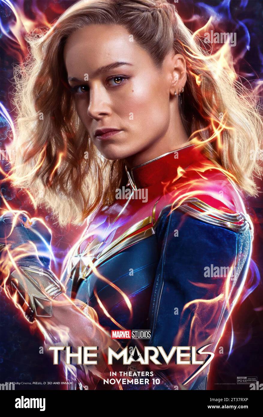 THE MARVELS, (aka CAPTAIN MARVEL 2), affiche de personnage américain, Brie Larson comme Captain
