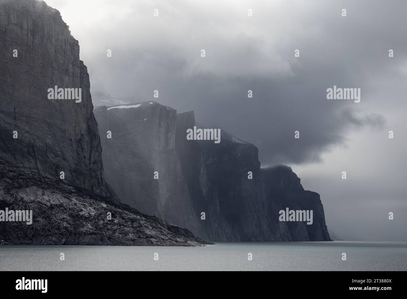 Fjord Sam Ford, île de Baffin Banque D'Images