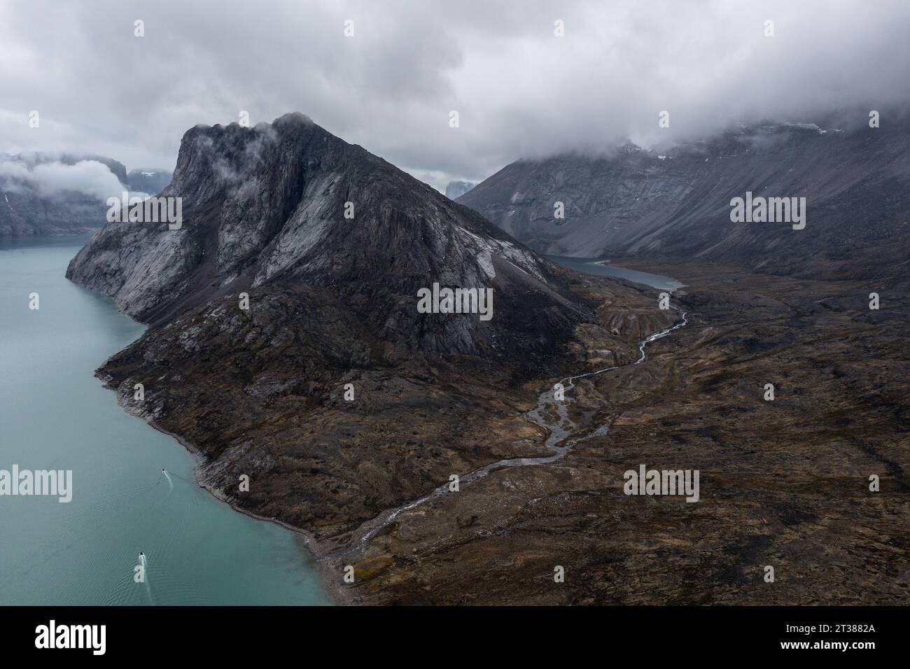 Fjord Sam Ford, île de Baffin Banque D'Images