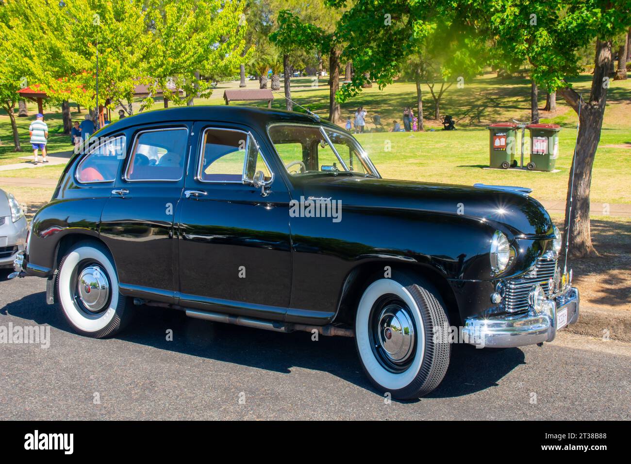 Black 1951 phase 1 Standard Vanguard berline. Banque D'Images