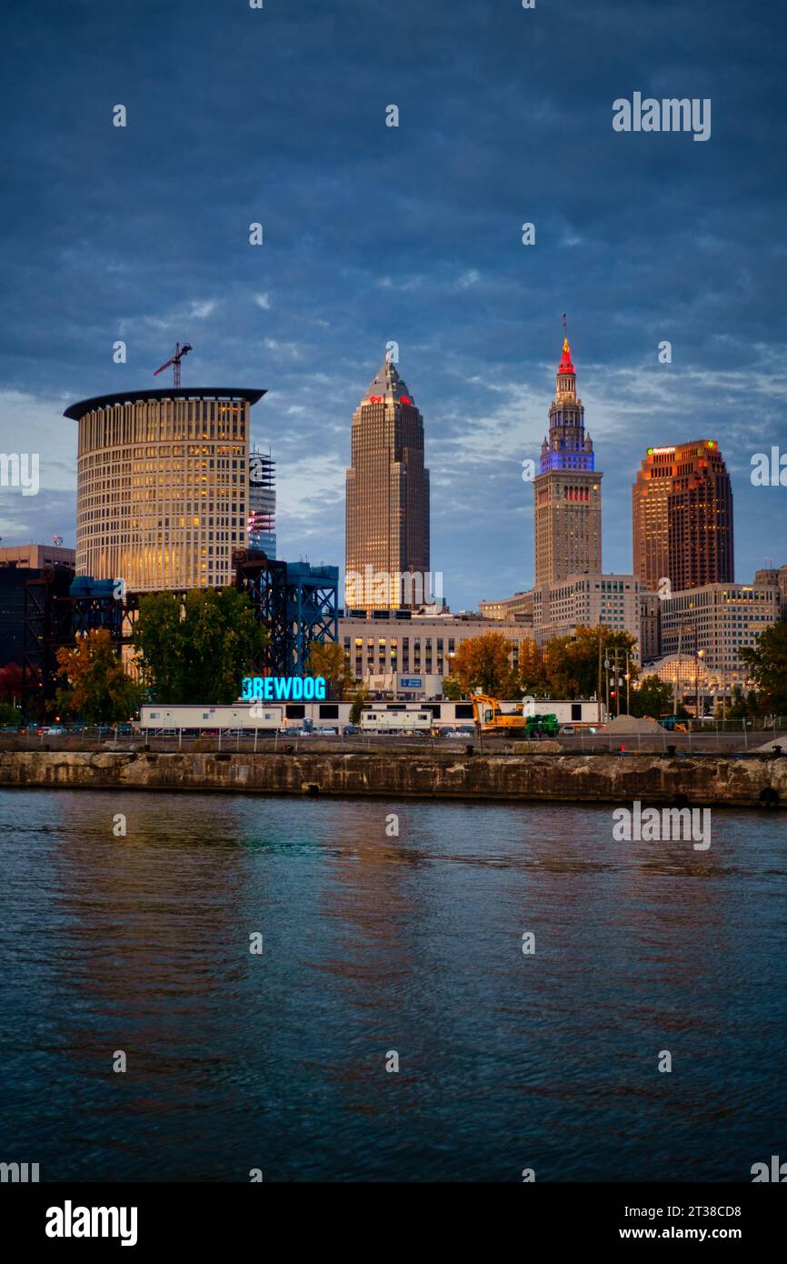 Cleveland Ohio Skyline Banque D'Images