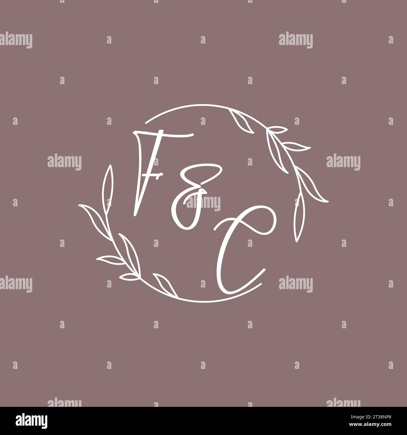 FC initiales de mariage monogramme logo idées graphique vectoriel Illustration de Vecteur