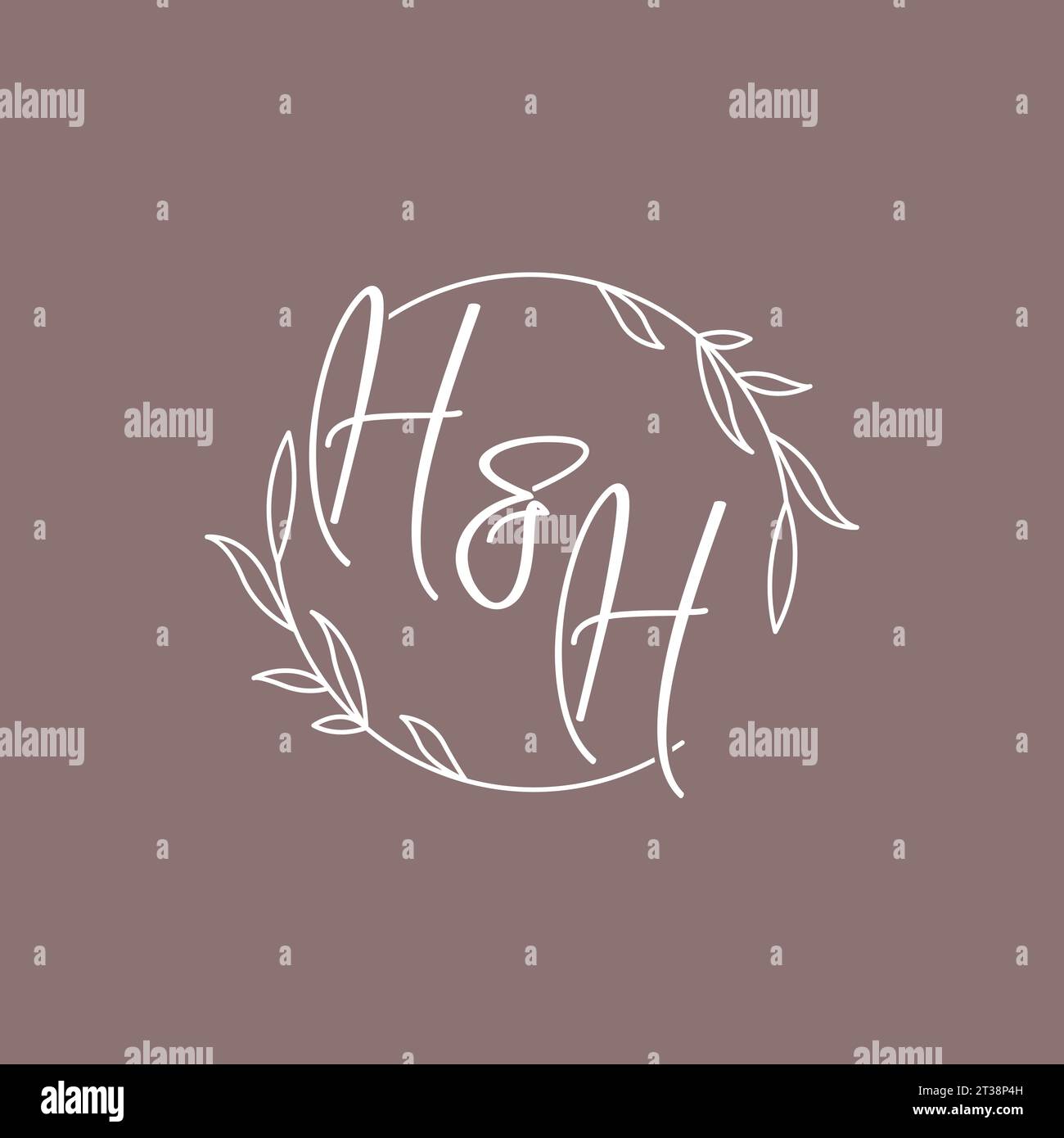 HH initiales de mariage monogramme logo idées graphique vectoriel Illustration de Vecteur