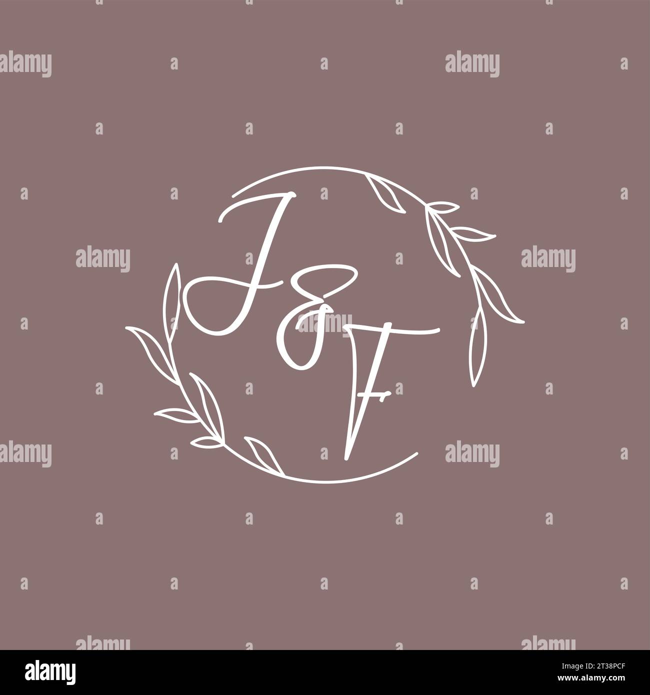 JF initiales de mariage monogramme logo idées graphique vectoriel Illustration de Vecteur