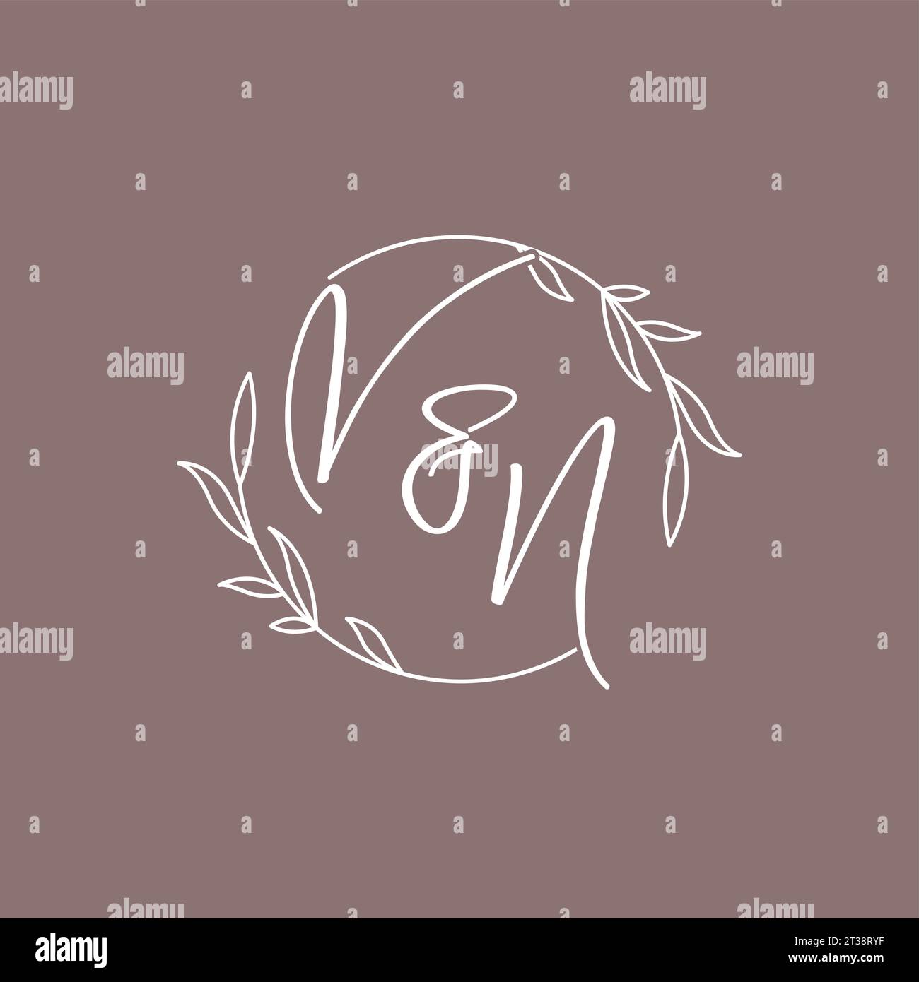 VN initiales de mariage monogramme logo idées graphique vectoriel Illustration de Vecteur