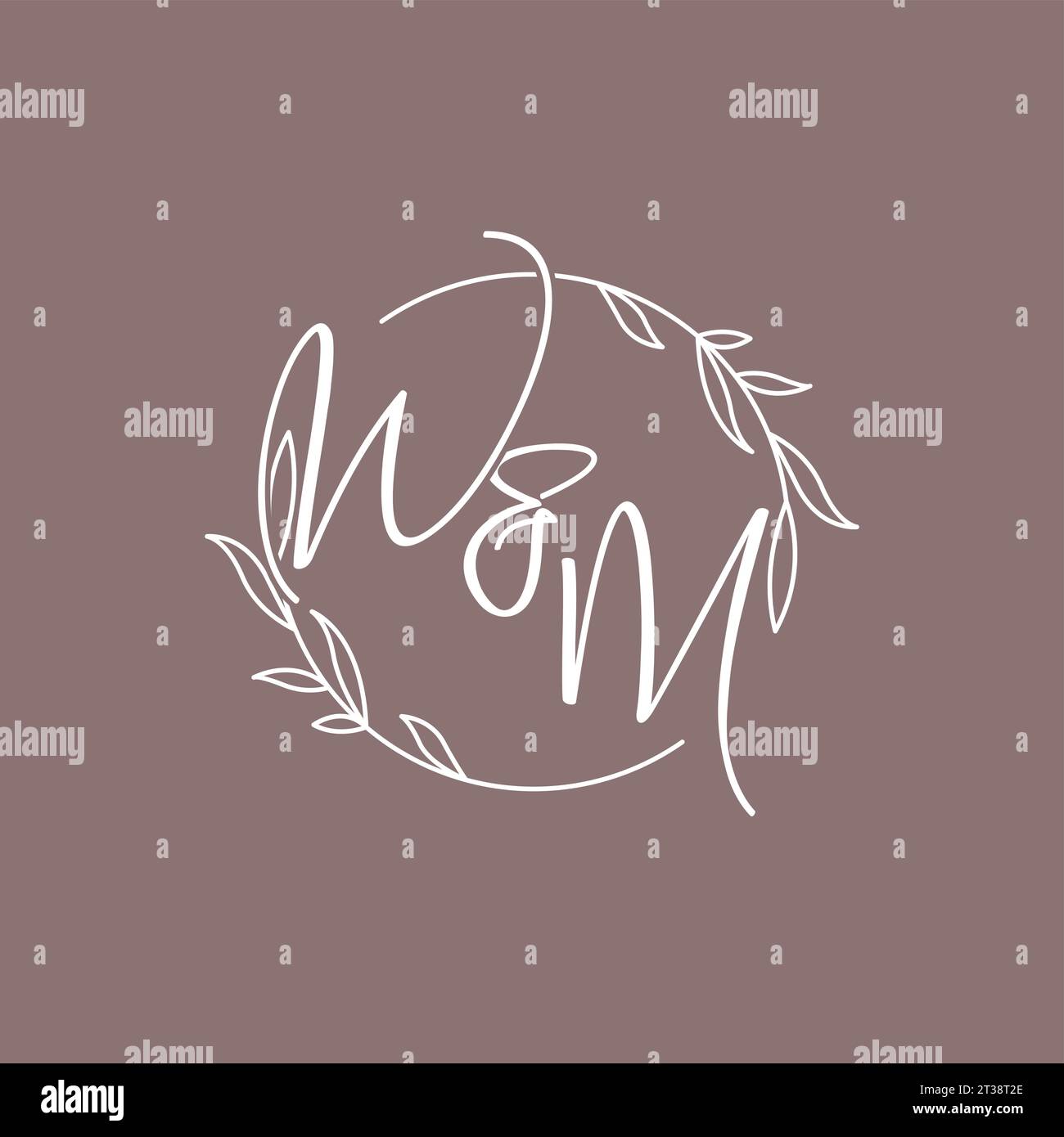 WM initiales de mariage monogramme logo idées graphique vectoriel Illustration de Vecteur