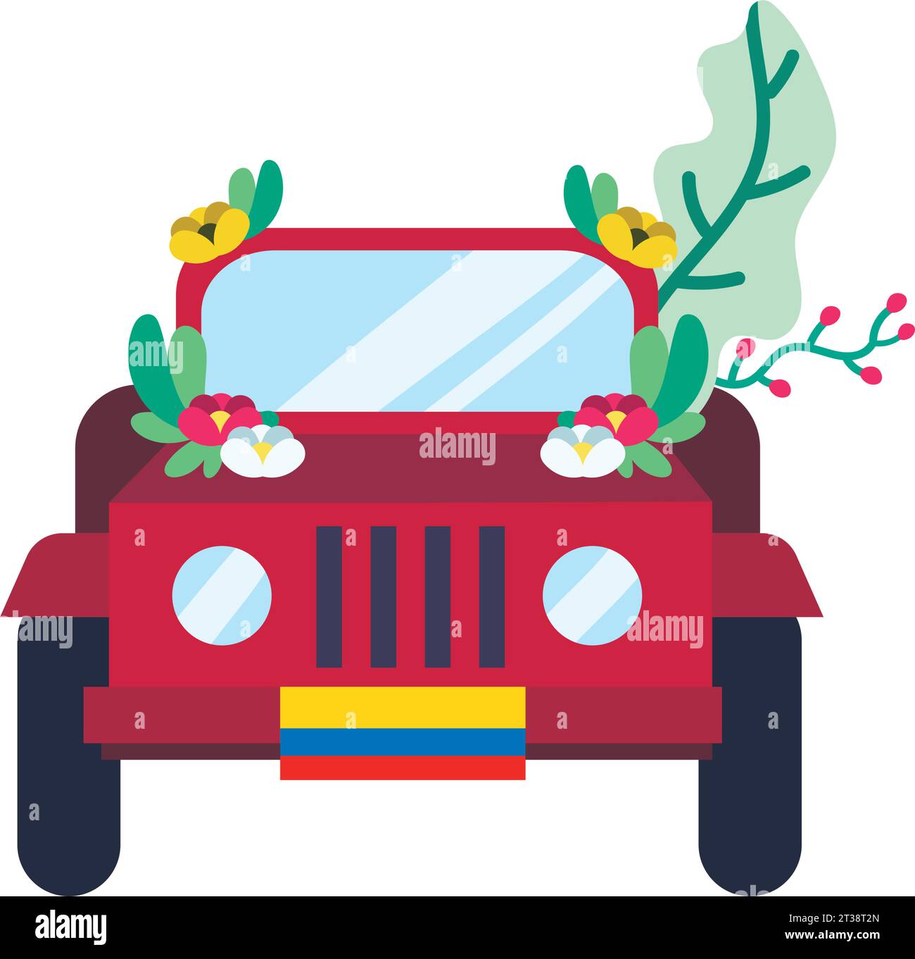 manizales festival voiture colombienne traditionnelle Illustration de Vecteur