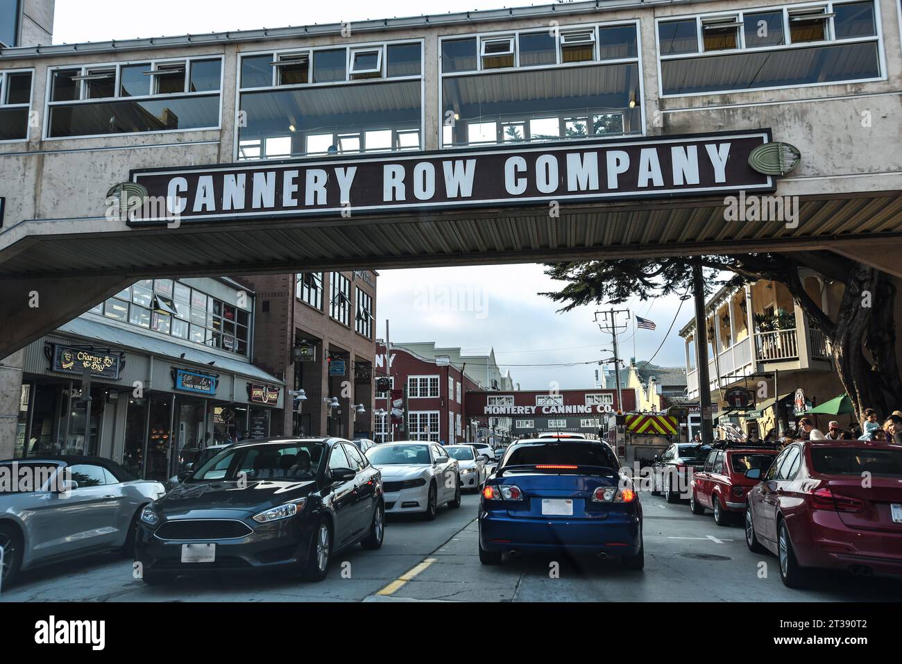 Journée bien remplie sur Cannery Row Street - Monterey, Californie Banque D'Images