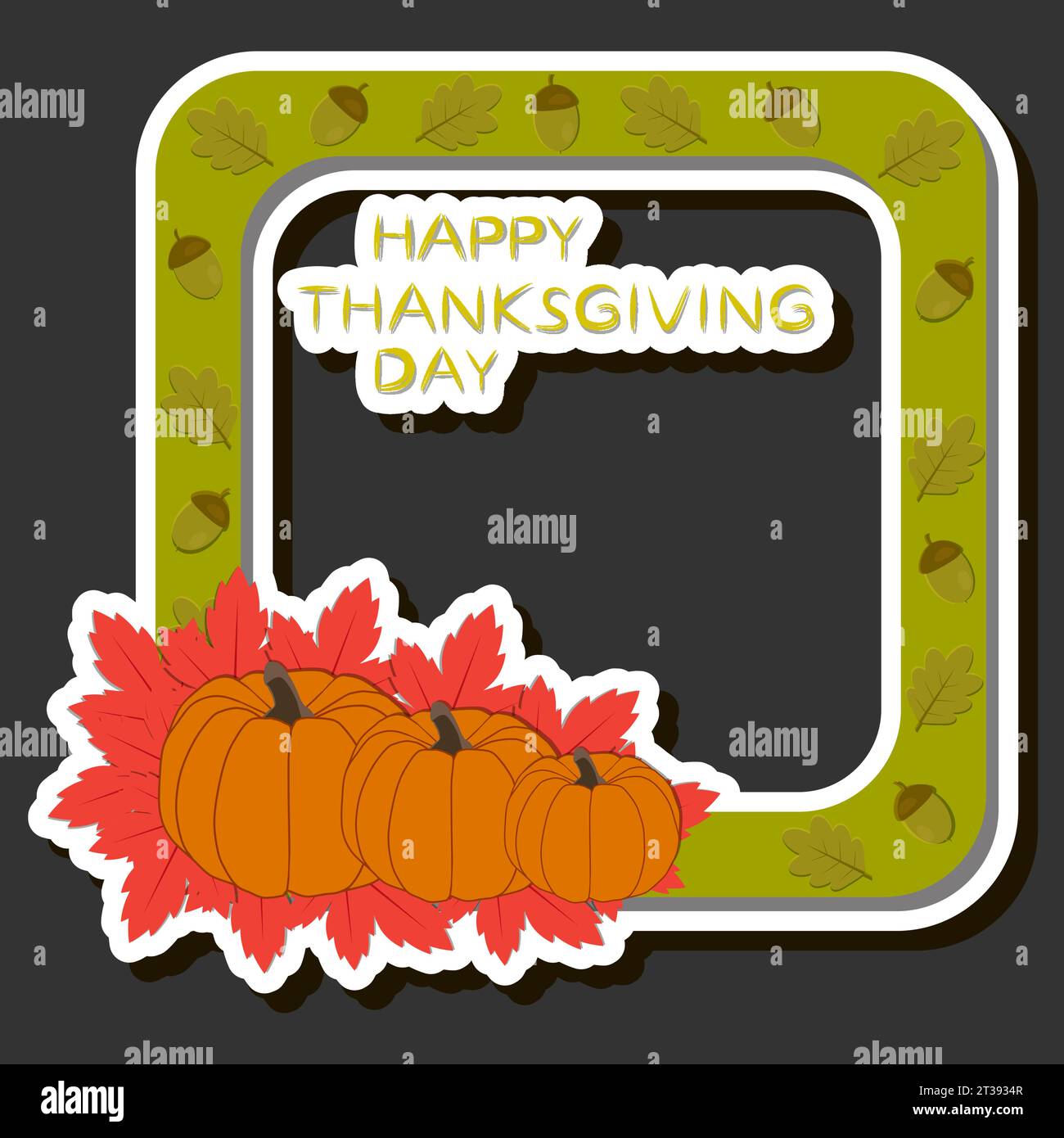 Belle illustration de couleur sur le thème de célébrer le jour de Thanksgiving de fête annuelle Illustration de Vecteur