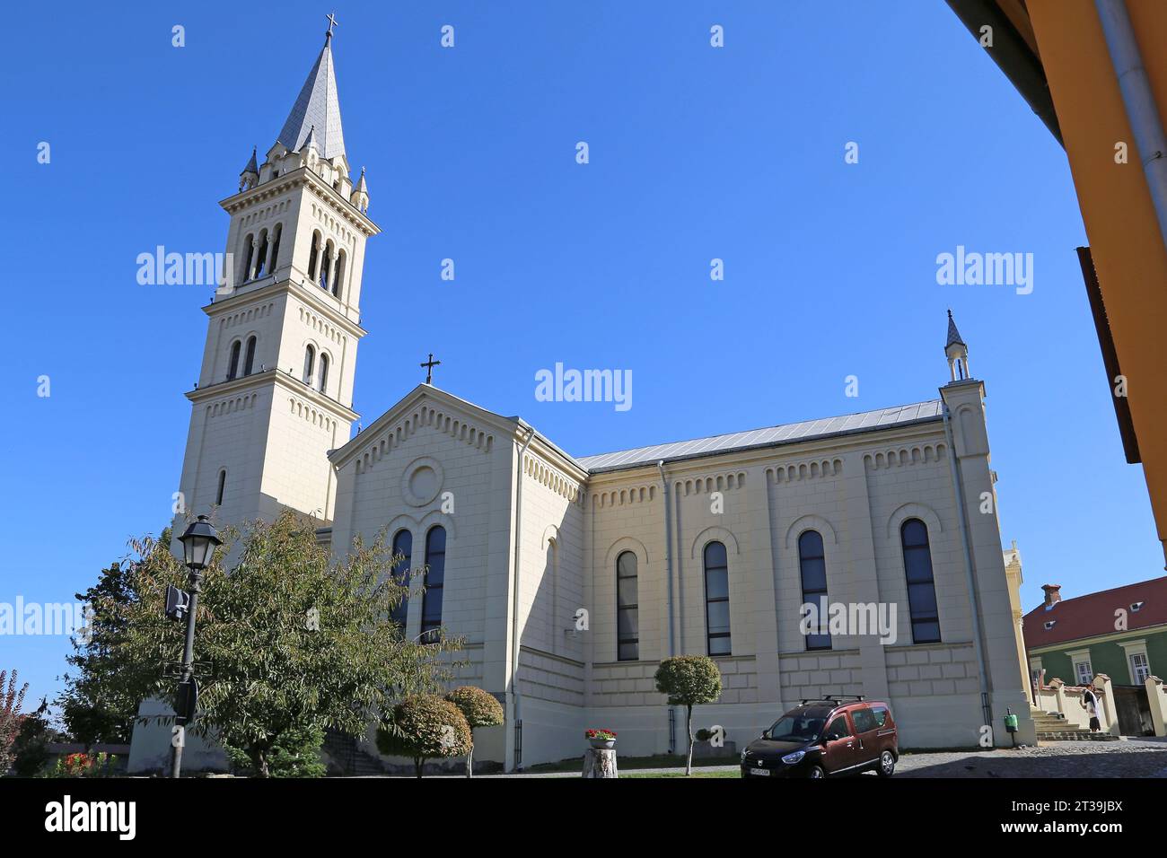 Biserica Catolica Sfântul Iosif (Église catholique Saint Joseph), Sighişoara, site du patrimoine mondial de l'UNESCO, Comté de Mureş, Transylvanie, Roumanie, Europe Banque D'Images