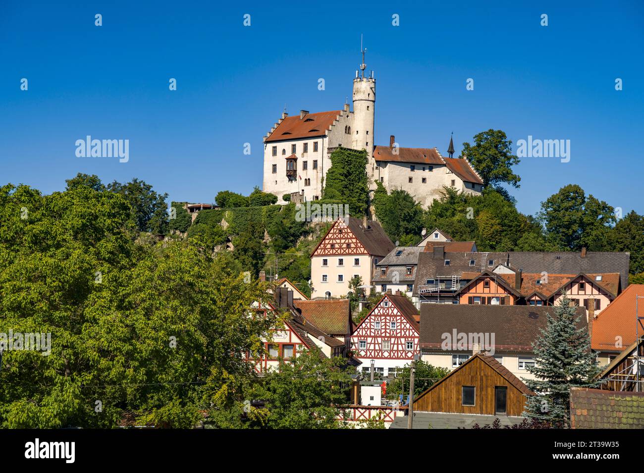 Burg Gößweinstein in der Fränkischen Schweiz, Gößweinstein, Bayern, Deutschland | Château de Gößweinstein à Gößweinstein, Suisse franconienne, Bavar Banque D'Images