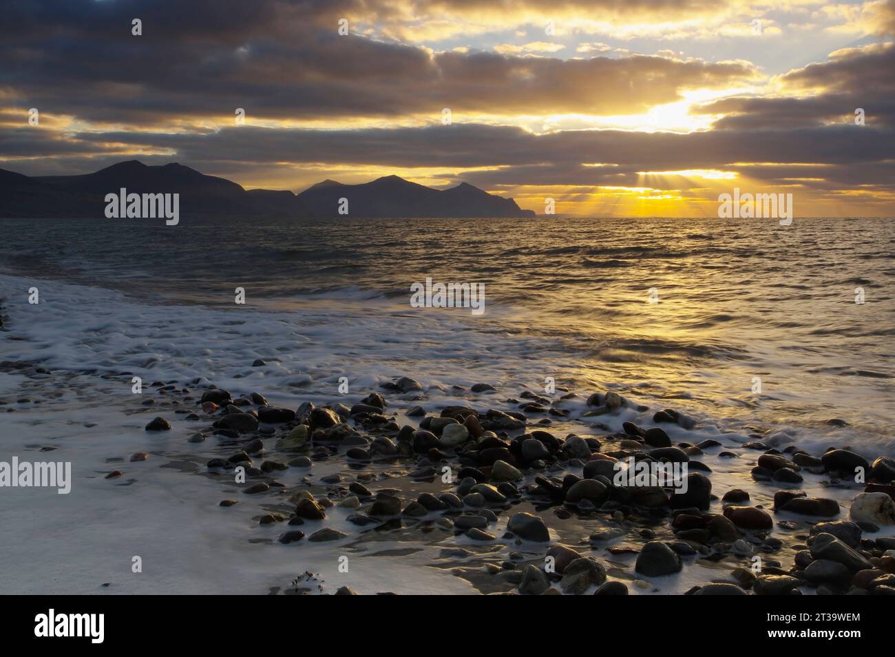 Dinas Dinlle, péninsule de Lleyn, Galles du Nord, Royaume-Uni, Banque D'Images