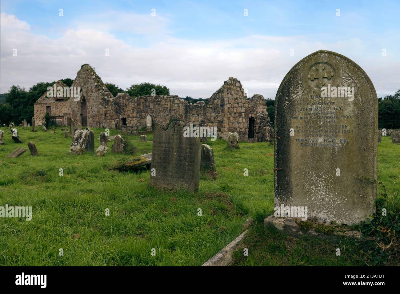 Bonamargy Friary, Ballycastle, Irlande du Nord est un monastère franciscain bien conservé du 15e siècle dans le comté d'Antrim. Banque D'Images