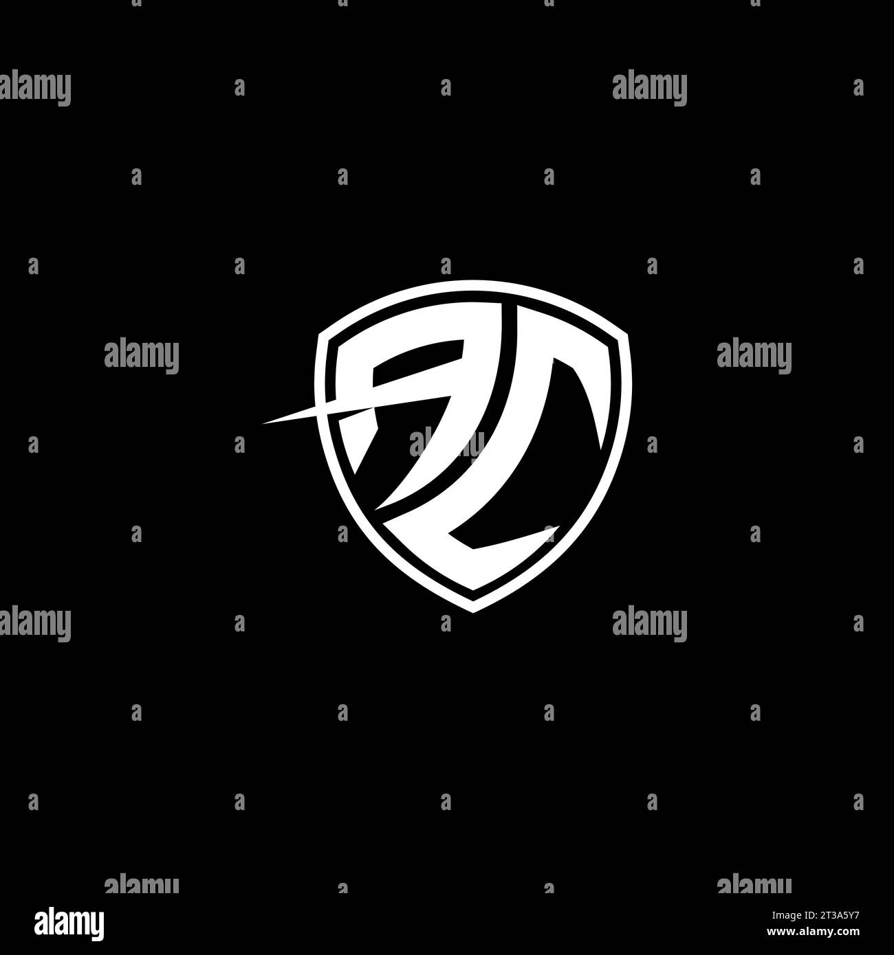 Style d'emblème de monogramme de logo AC avec des idées de modèle de conception de forme de bouclier Illustration de Vecteur