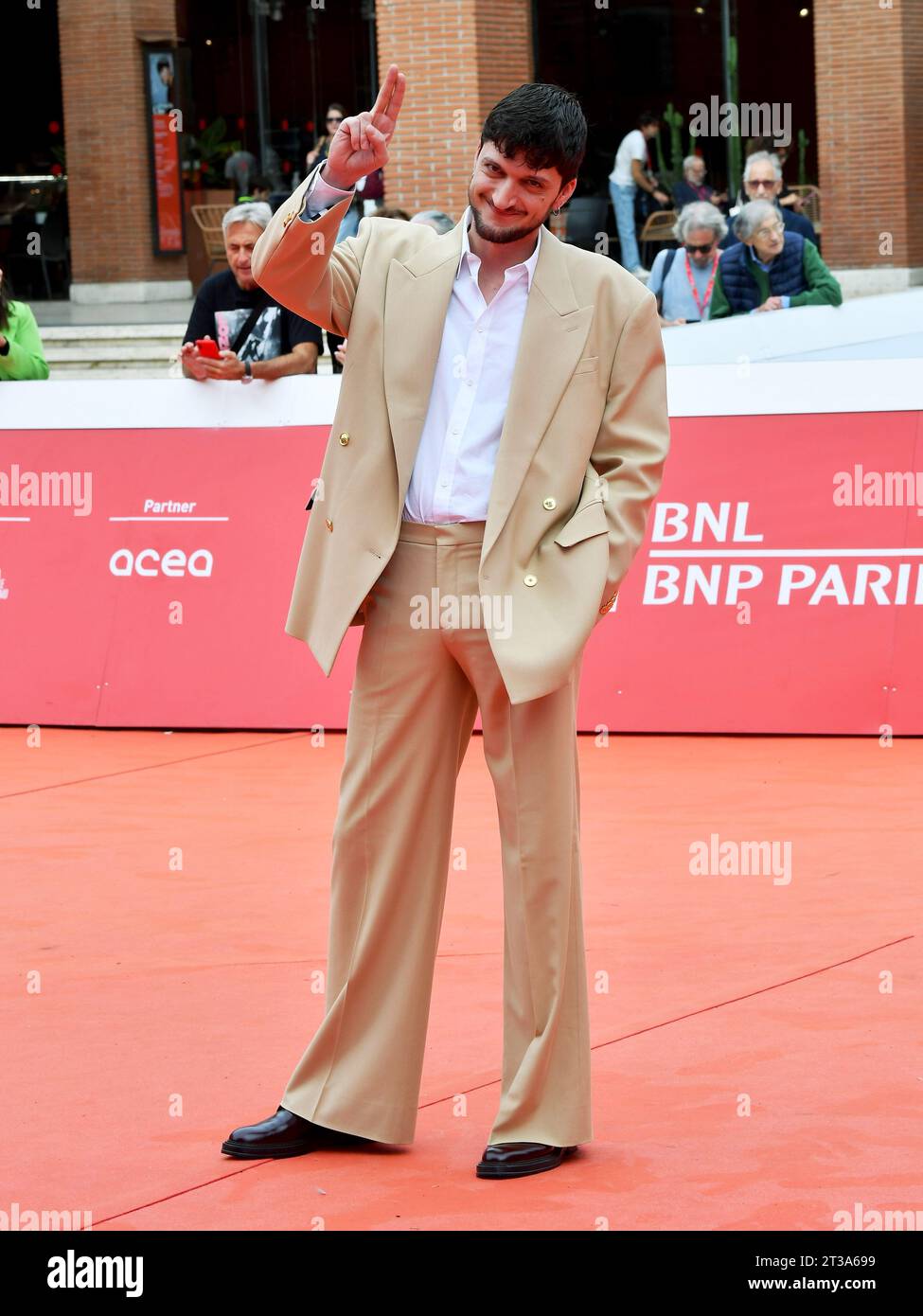 Rome, Italie. 24 octobre 2023. Festival du film de Rome - 'Alice Nella Città - tapis rouge de E il Secco' - sur la photo : Andrea Lattanzi crédit : Agence photo indépendante/Alamy Live News Banque D'Images