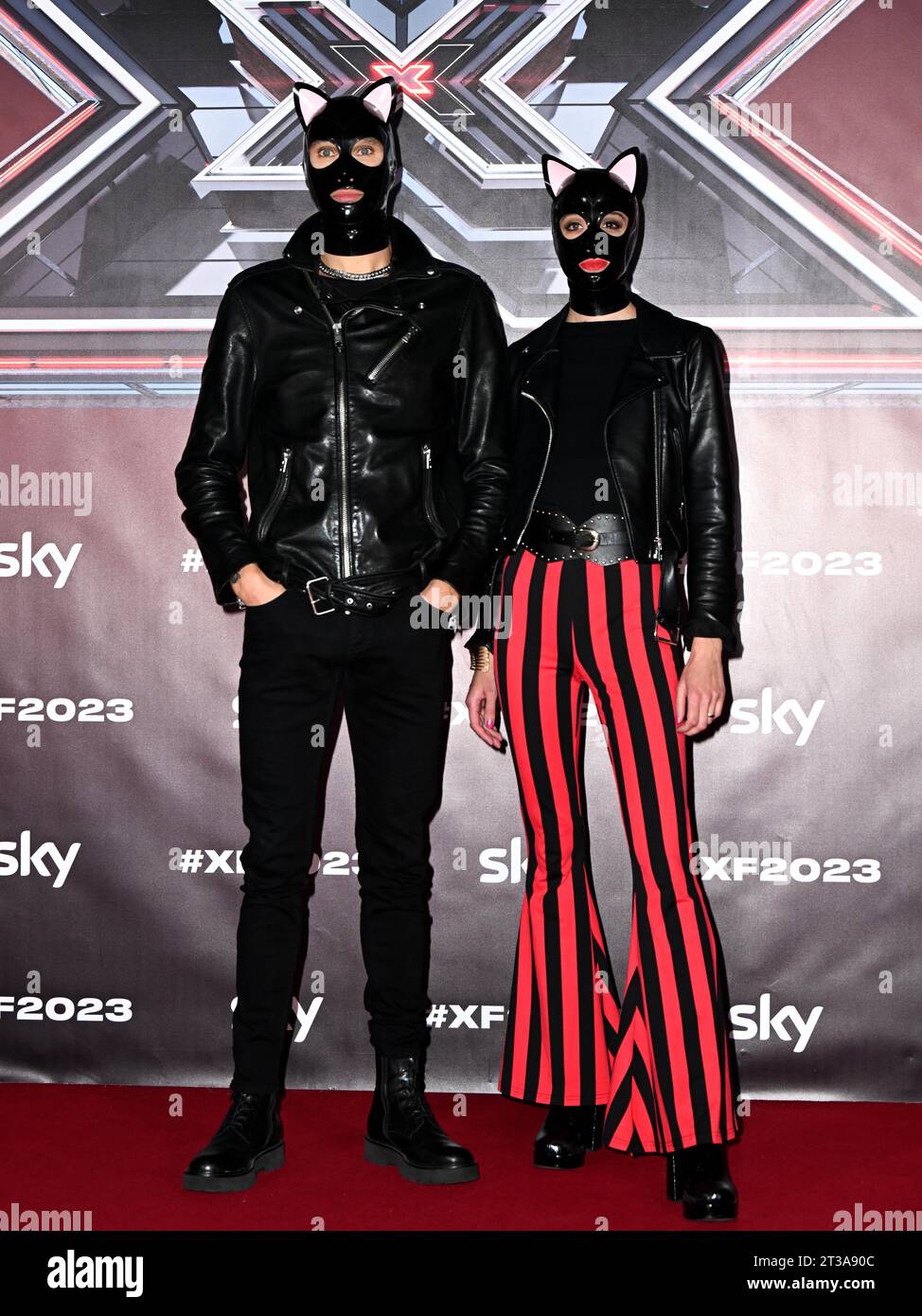 Milan, Présentation du programme TV “X Factor 2023” - Photocall des juges - dans la photo animaux formidables Banque D'Images