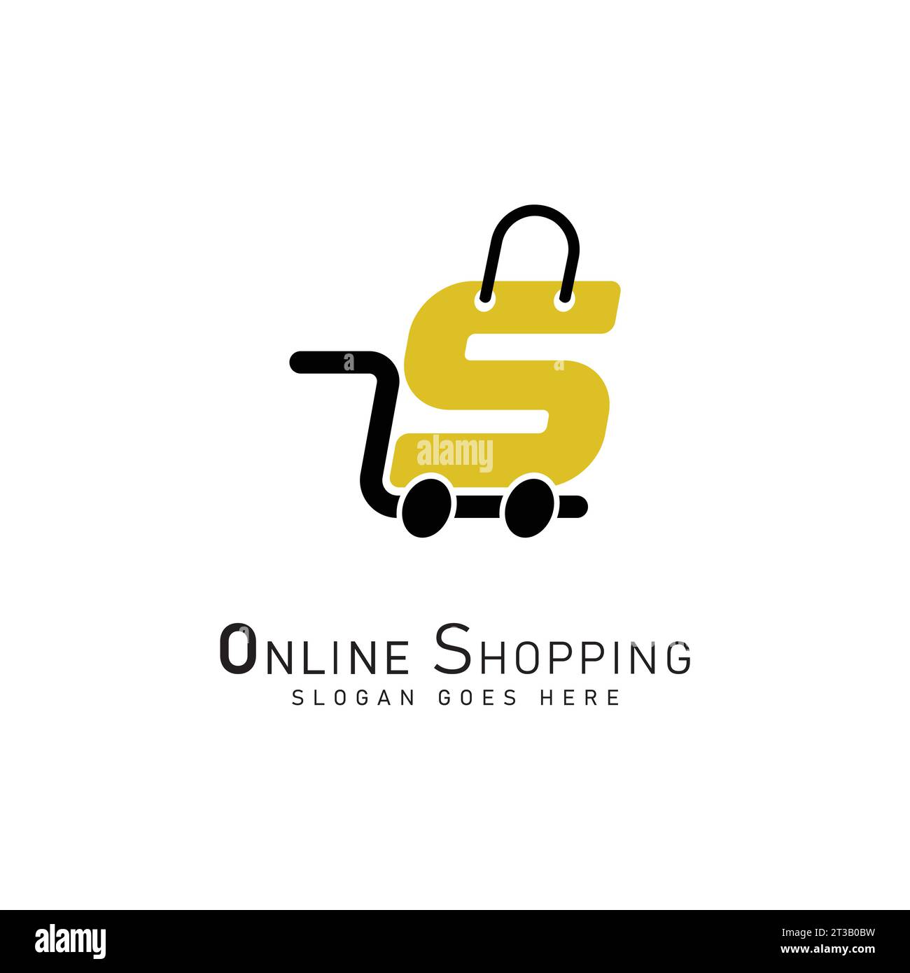 Logo lettre S du panier. Conception de vecteur de modèle de symbole d'icône moderne. Logo de la boutique en ligne Alphabet S. Illustration de Vecteur