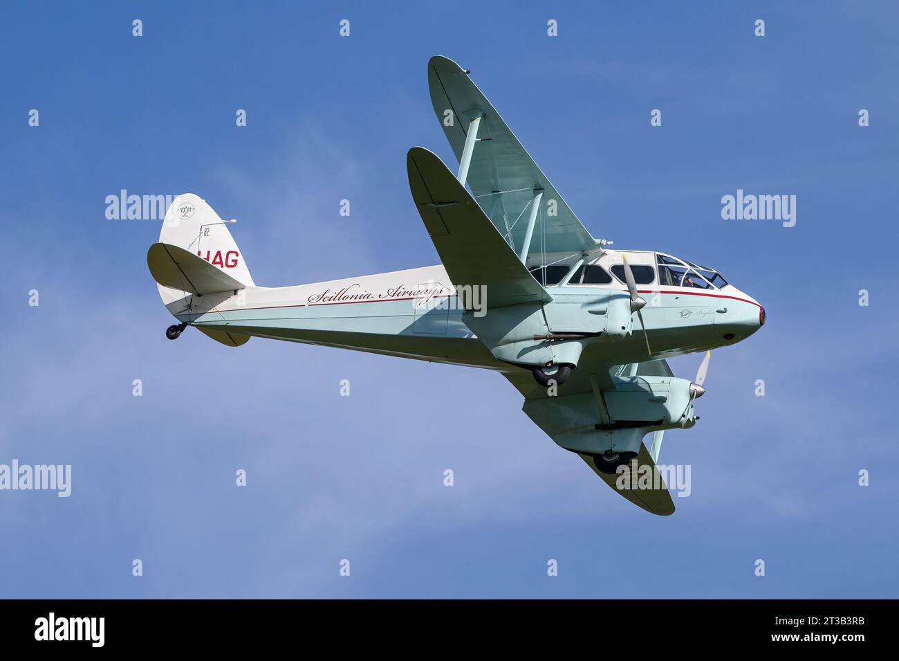 De Havilland DH89 Dragon rapide de Scillonia Airways Banque D'Images