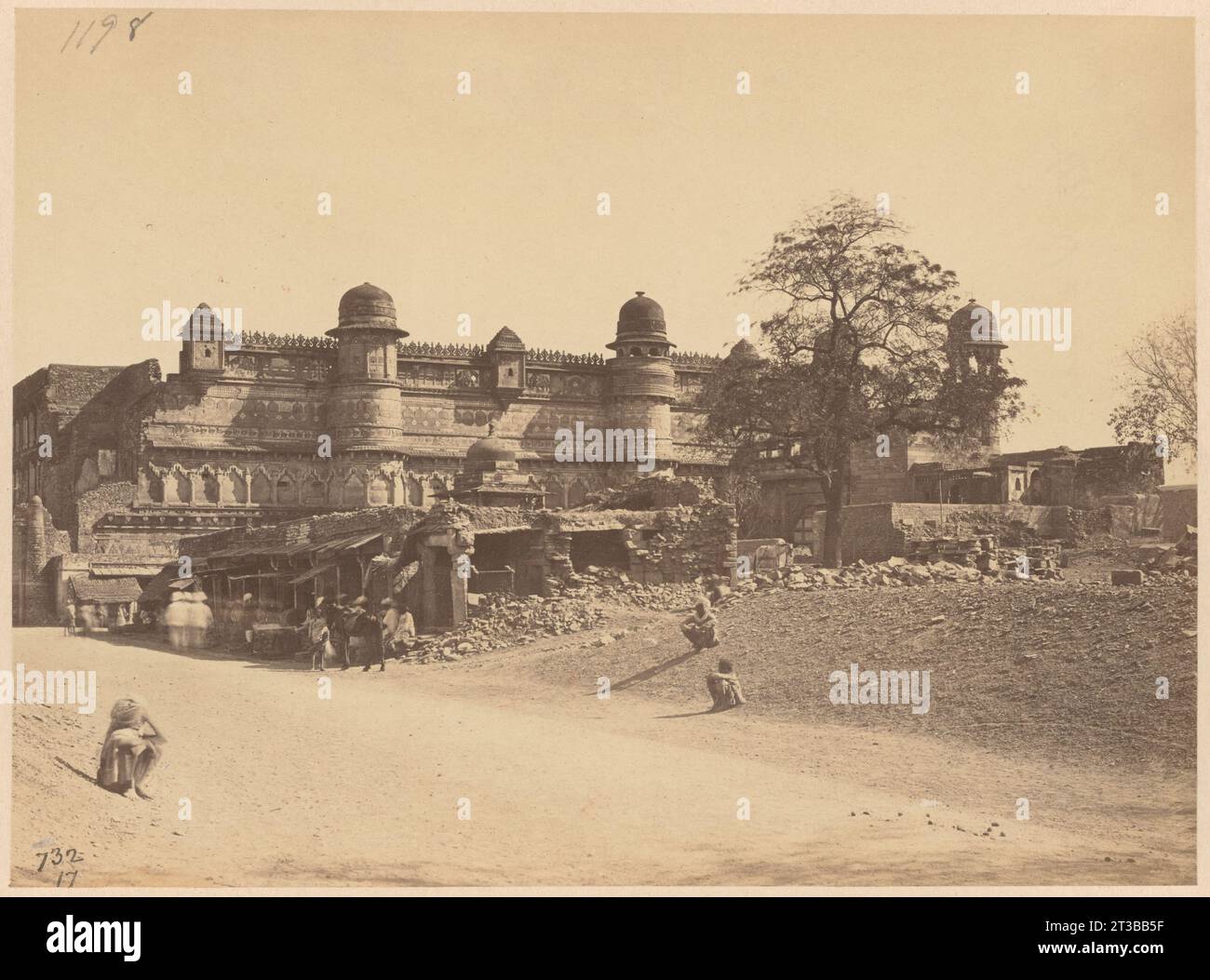 Vue du Palais Man Mandir depuis le sud-ouest, Gwalior Banque D'Images