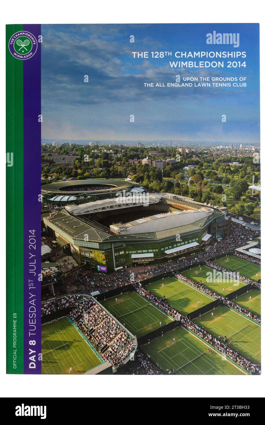 Programme des championnats de tennis sur gazon de Wimbledon, 1 juillet 2014, Angleterre, Royaume-Uni Banque D'Images