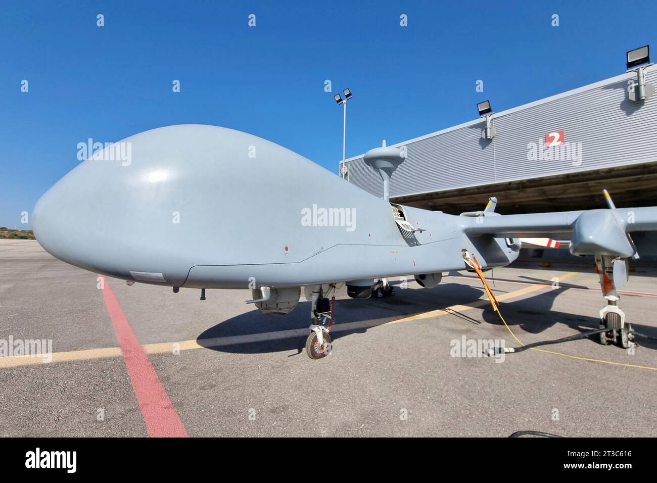 Un UAV des Forces de défense israéliennes Heron 1 Shoval. Banque D'Images