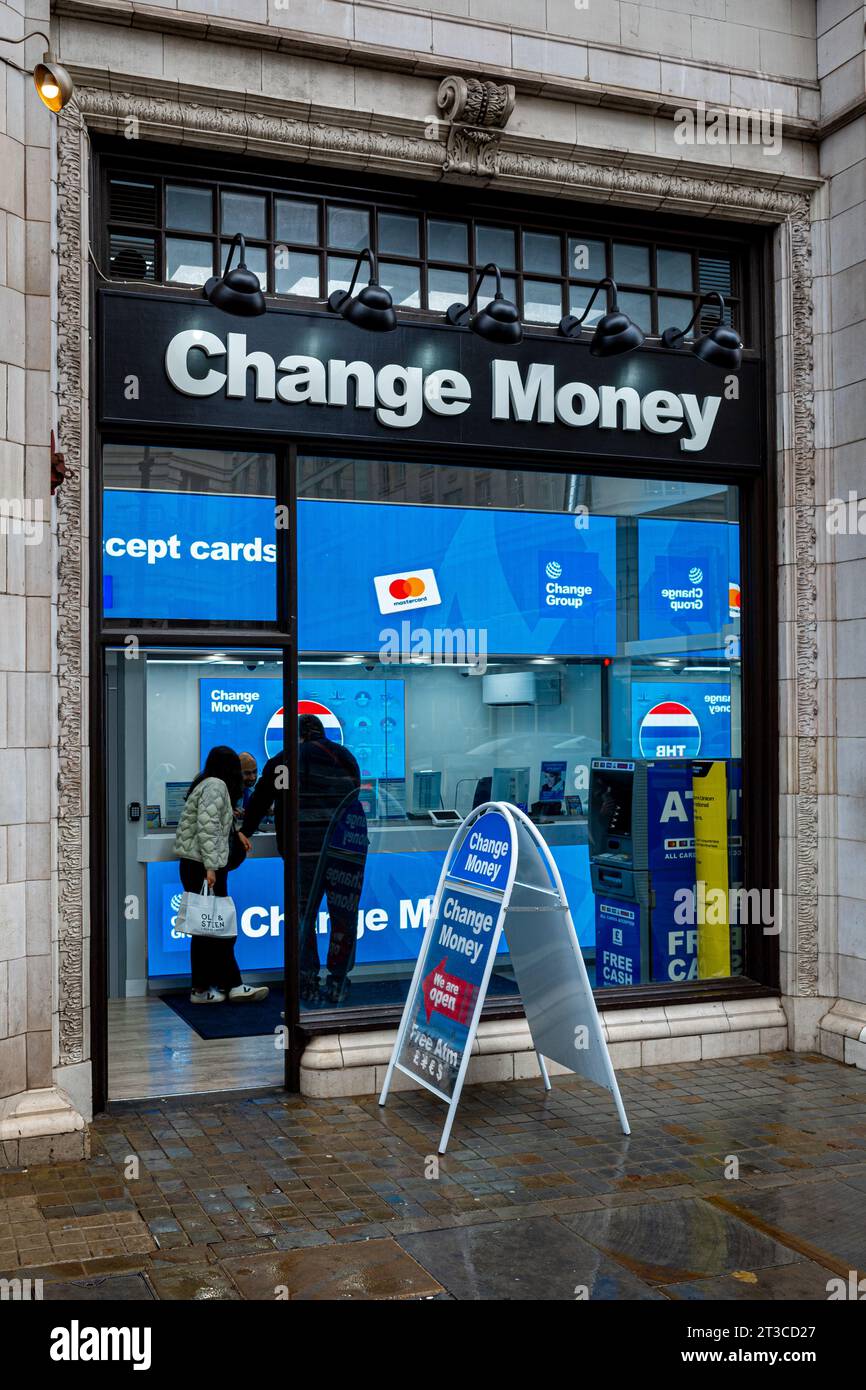Change Group change Money Store Londres. Magasin de change de devises étrangères Londres. Changegroup est la propriété de Prosegur. Banque D'Images