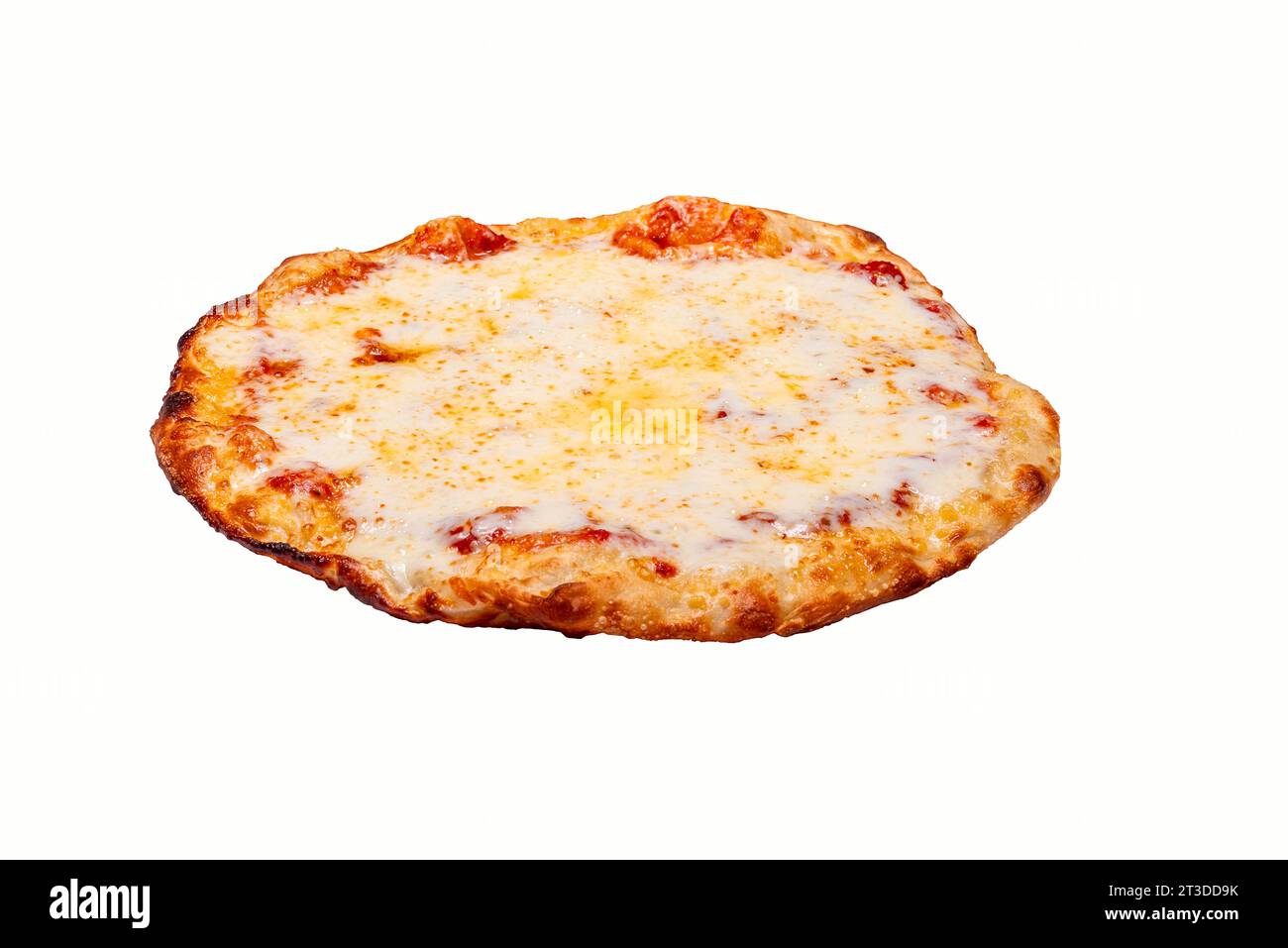 Pizza entière Cheesy sur un fond blanc Banque D'Images Pizza entière Cheesy sur un fond blanc Banque D'Images
