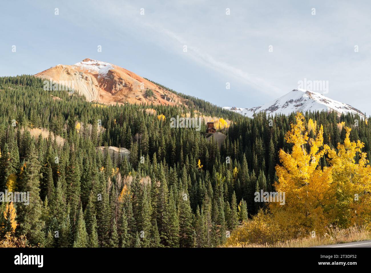 Red Mountain depuis la route panoramique San Juan Skyway (US Highway 550) Banque D'Images