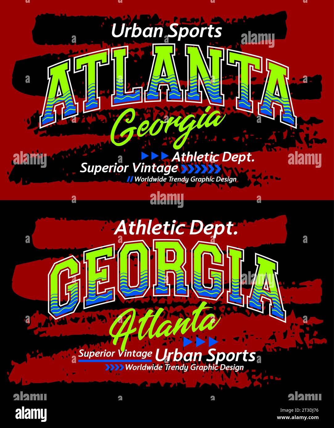 Atlanta Georgia typeface grunge vintage College, typographie, pour t-shirt, affiches, étiquettes, etc Illustration de Vecteur