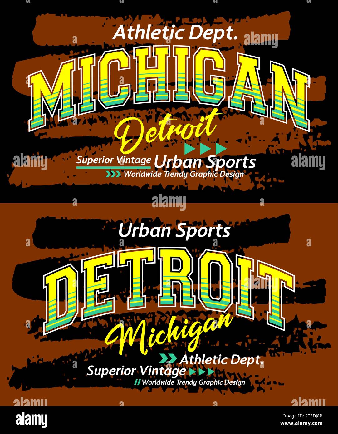 Detroit Michigan typeface grunge vintage College, typographie, pour t-shirt, affiches, étiquettes, etc Illustration de Vecteur