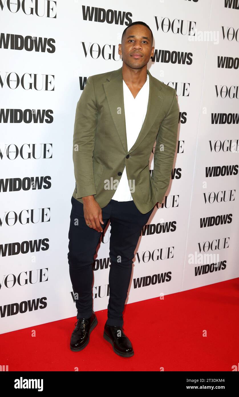 Londres, Royaume-Uni. 31 octobre 2018. Reggie Yates assiste à une projection spéciale de « veuves » en association avec Vogue à la Tate Modern à Londres. (Photo Fred Duval/SOPA Images/Sipa USA) crédit : SIPA USA/Alamy Live News Banque D'Images