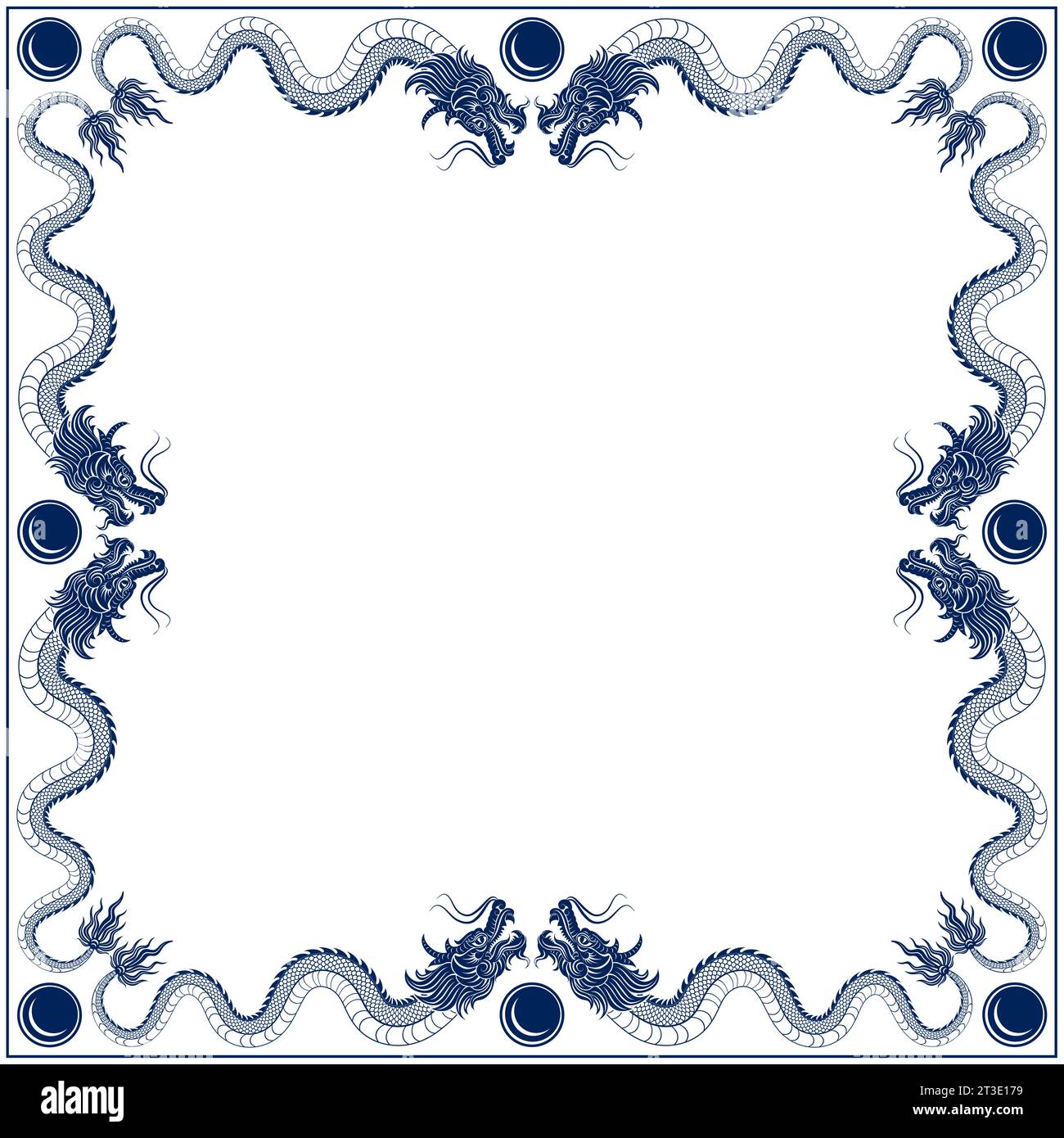 Dragon chinois noir traditionnel pour la conception de tatouage, nouvel an chinois et tous les festivals (traduire : Dragon chinois) Illustration de Vecteur