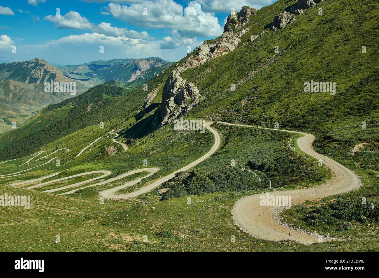 Col de Teskeytorpo , 3133м, région de Kochkor, Kirghizistan Banque D'Images