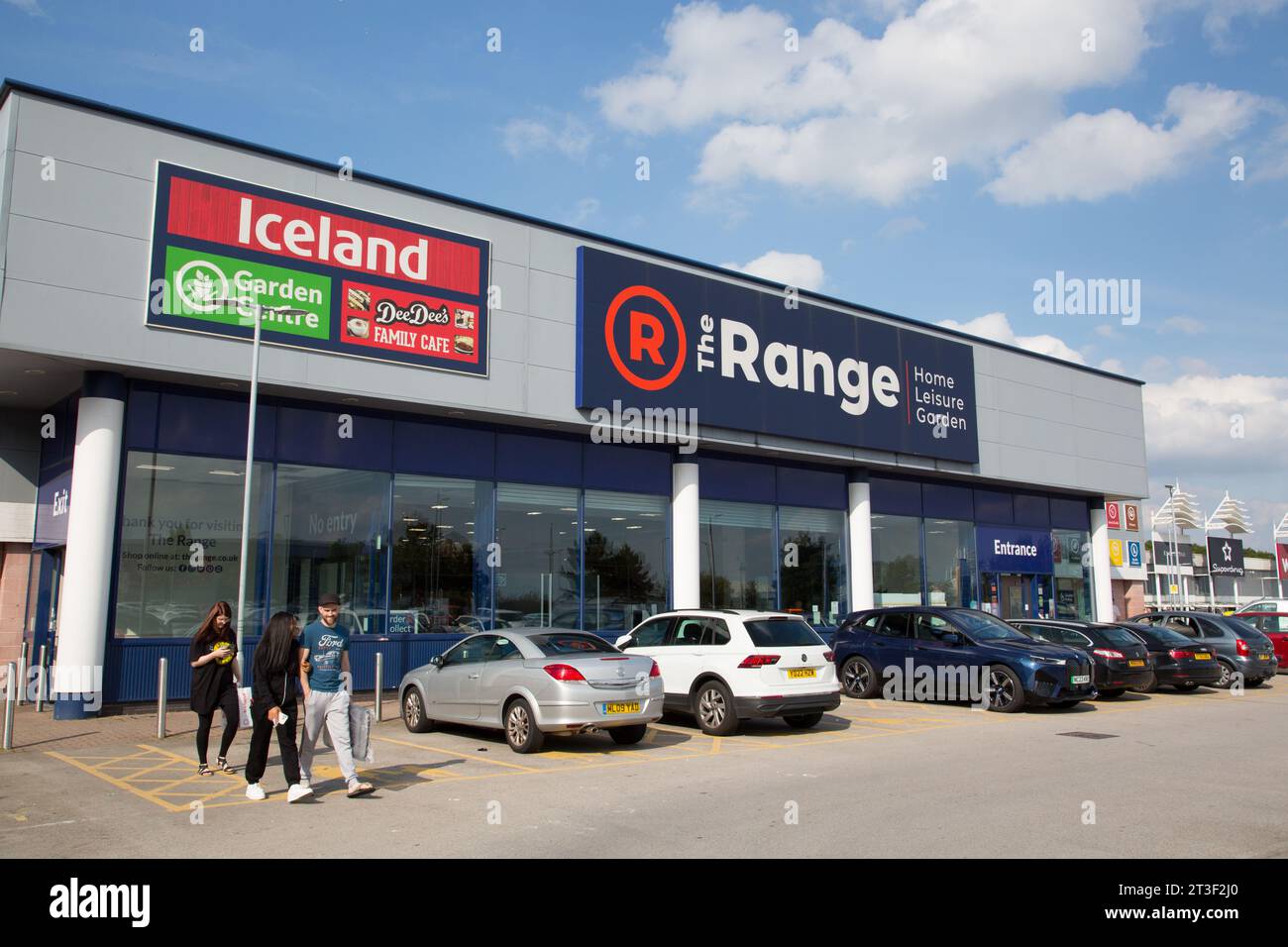 The Range incorporant l'Islande au Birstall Shopping Park Banque D'Images