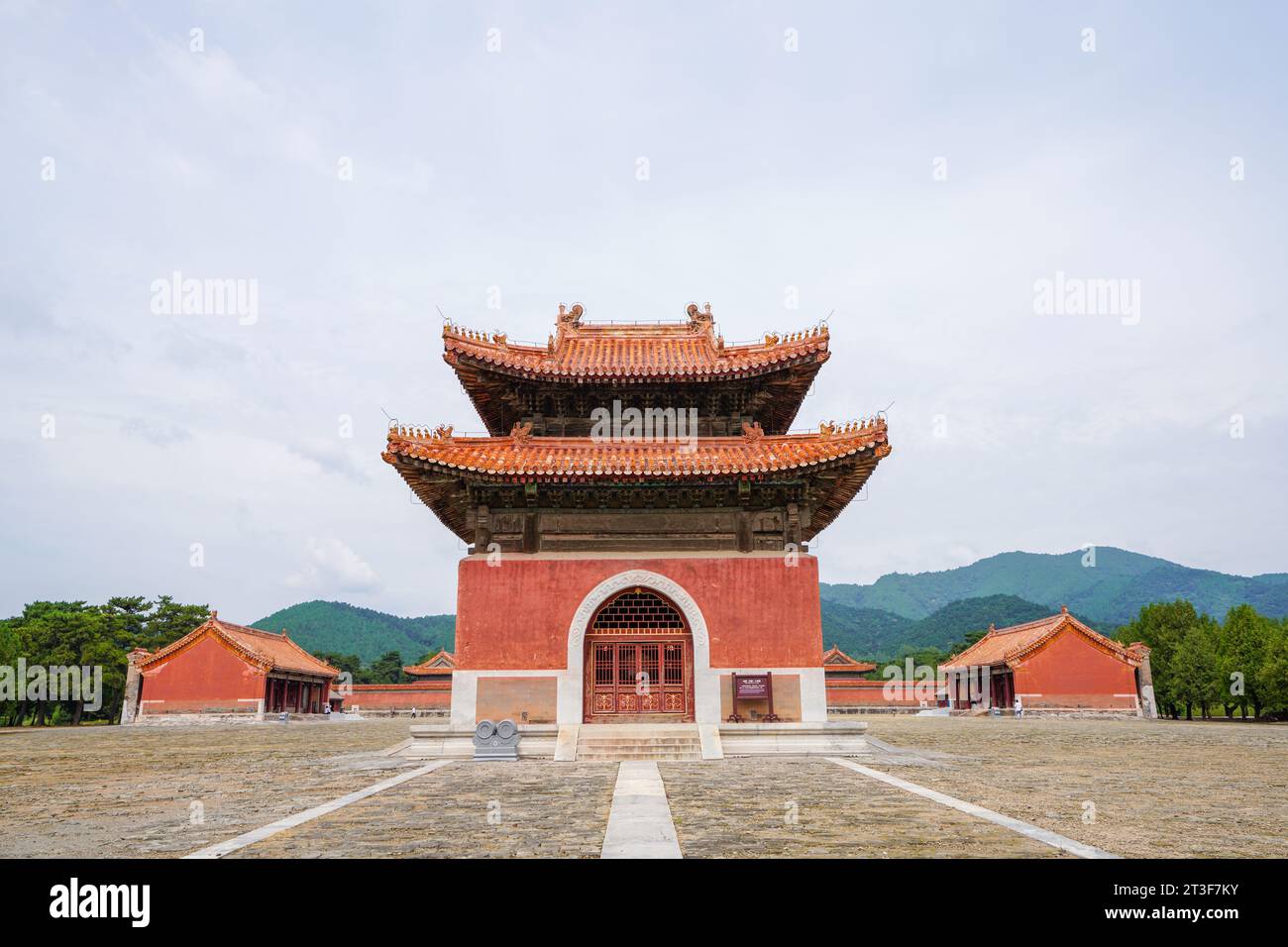 Paysage architectural classique dans les tombes orientales de la dynastie Qing, Chine du Nord Banque D'Images