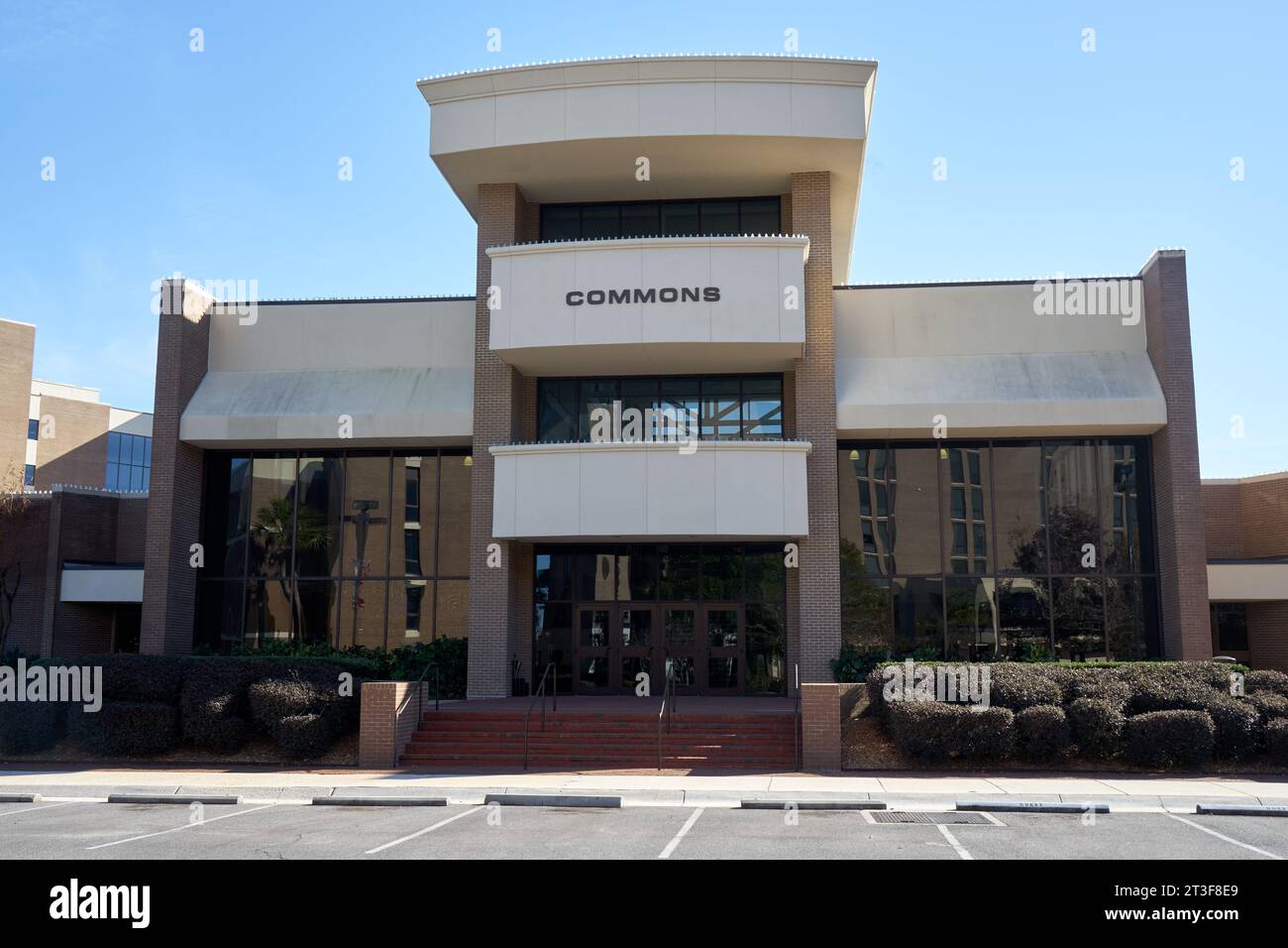 Les communs au Pensacola Christian College : un bâtiment complet qui intègre l'éducation, l'art, le divertissement et la foi. Banque D'Images