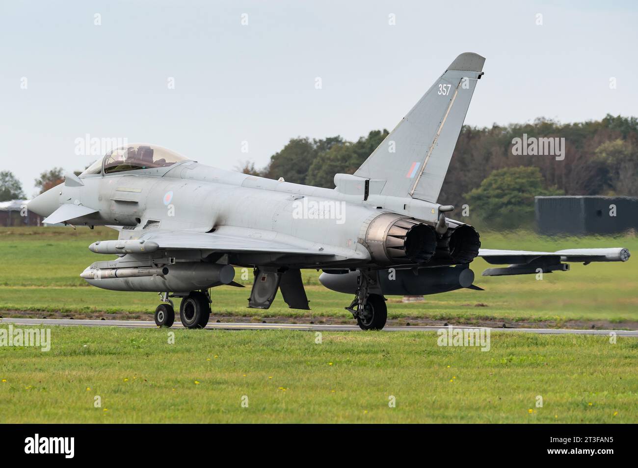 Un avion de chasse multirôle bimoteur Eurofighter Typhoon de la Royal Air Force. Banque D'Images