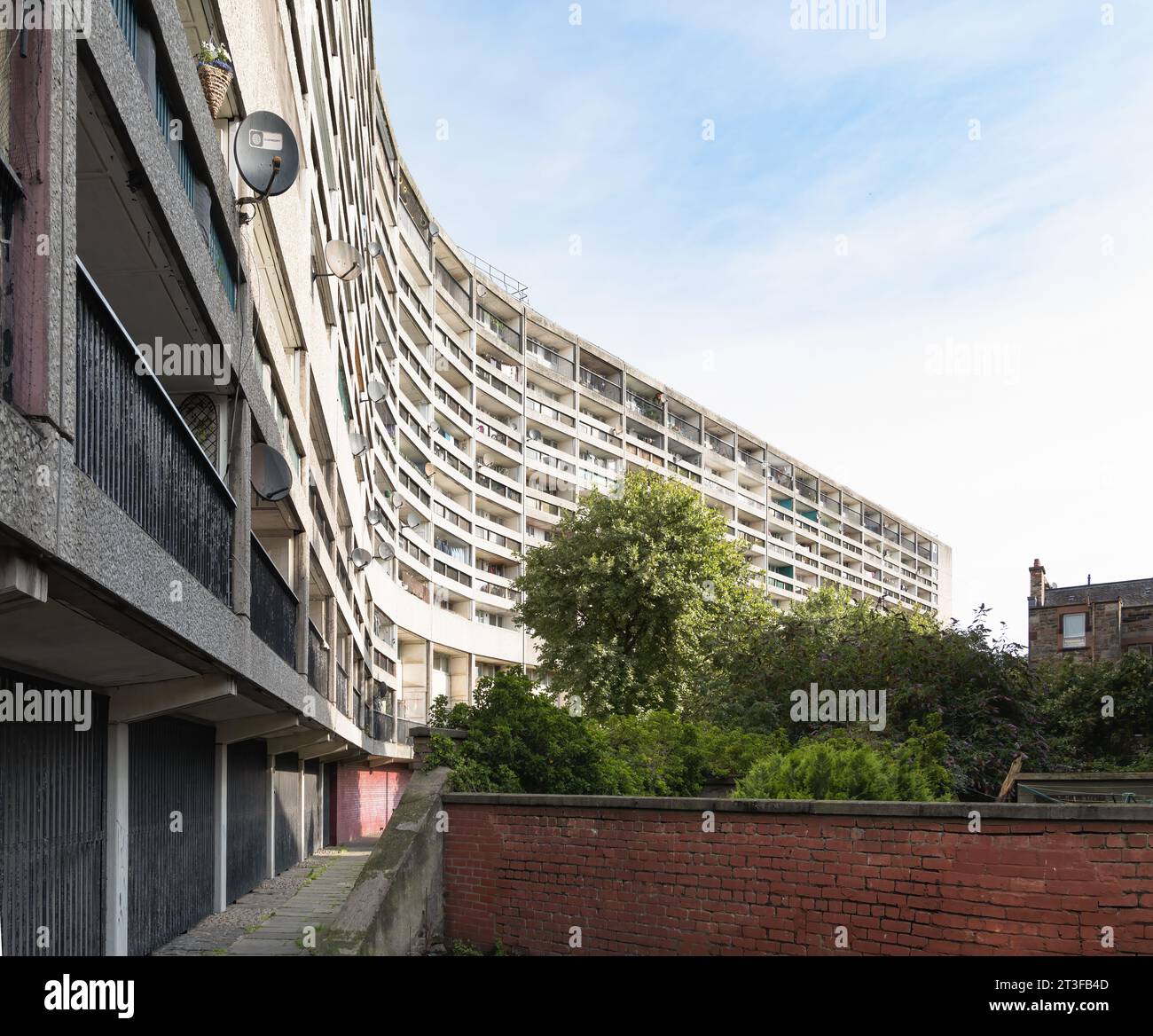 Édimbourg, Écosse, Royaume-Uni - Cables Wynd House (Banana Flats) par Alison & Hutchison & Partners Banque D'Images