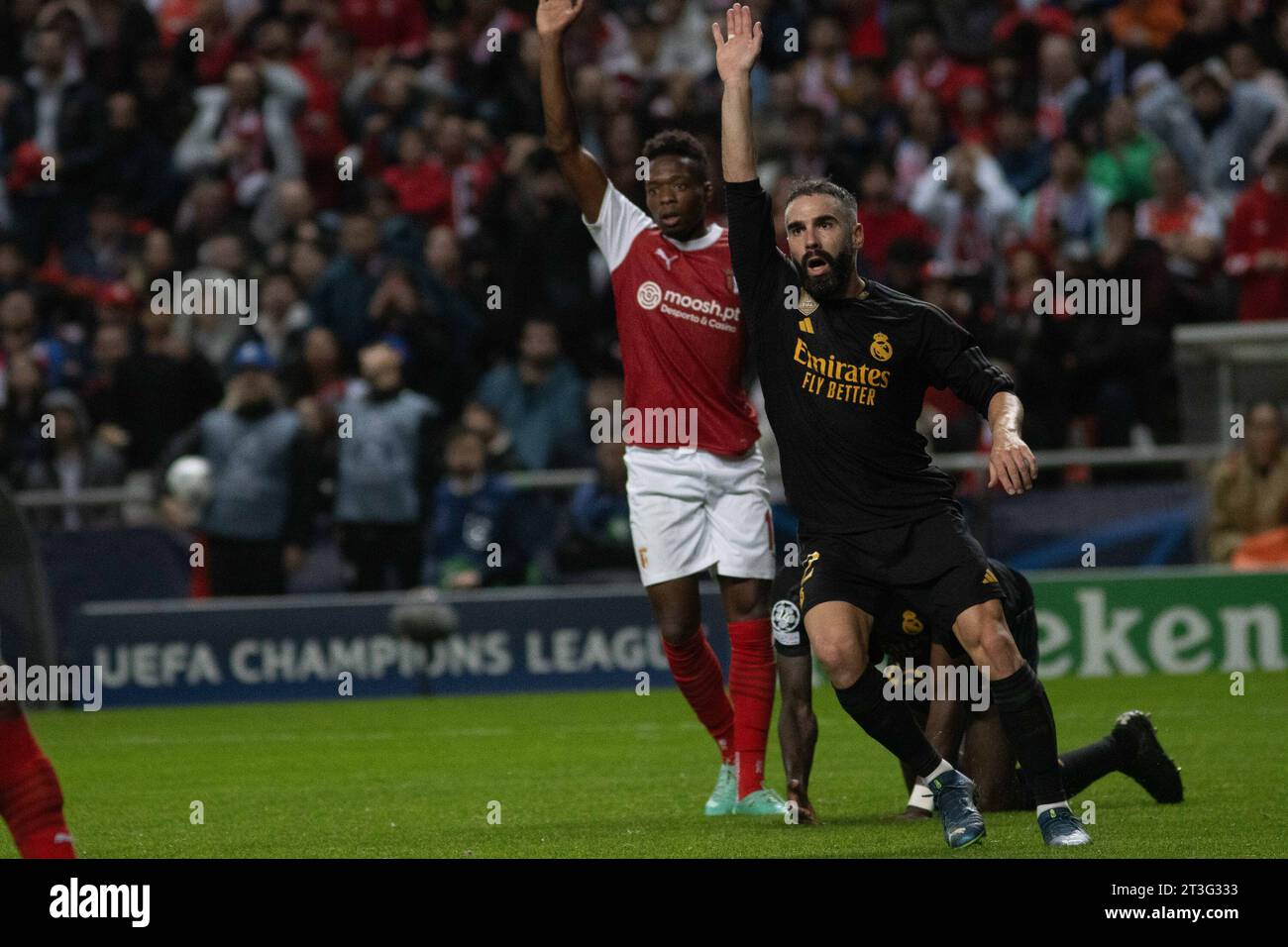 Braga, Portugal. 24 octobre 2023. BRAGA, PORTUGAL - 24 OCTOBRE : match entre Braga et le Real Madrid dans le cadre de la Ligue des Champions 2023/2024 Groupe C au stade municipal de Braga le 24 octobre 2023 à Braga, Portugal. (Photo de Sergio Mendes/PxImages) crédit : PX Images/Alamy Live News Banque D'Images