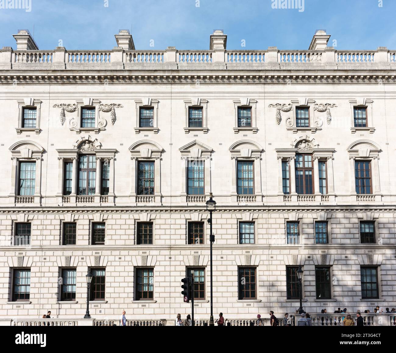 HIS Majesty's Treasury (HM Treasury ou Exchecher), Londres, Angleterre, qui abrite le Trésor, le Cabinet Office et le Revenue and Customs (HMRC). Banque D'Images