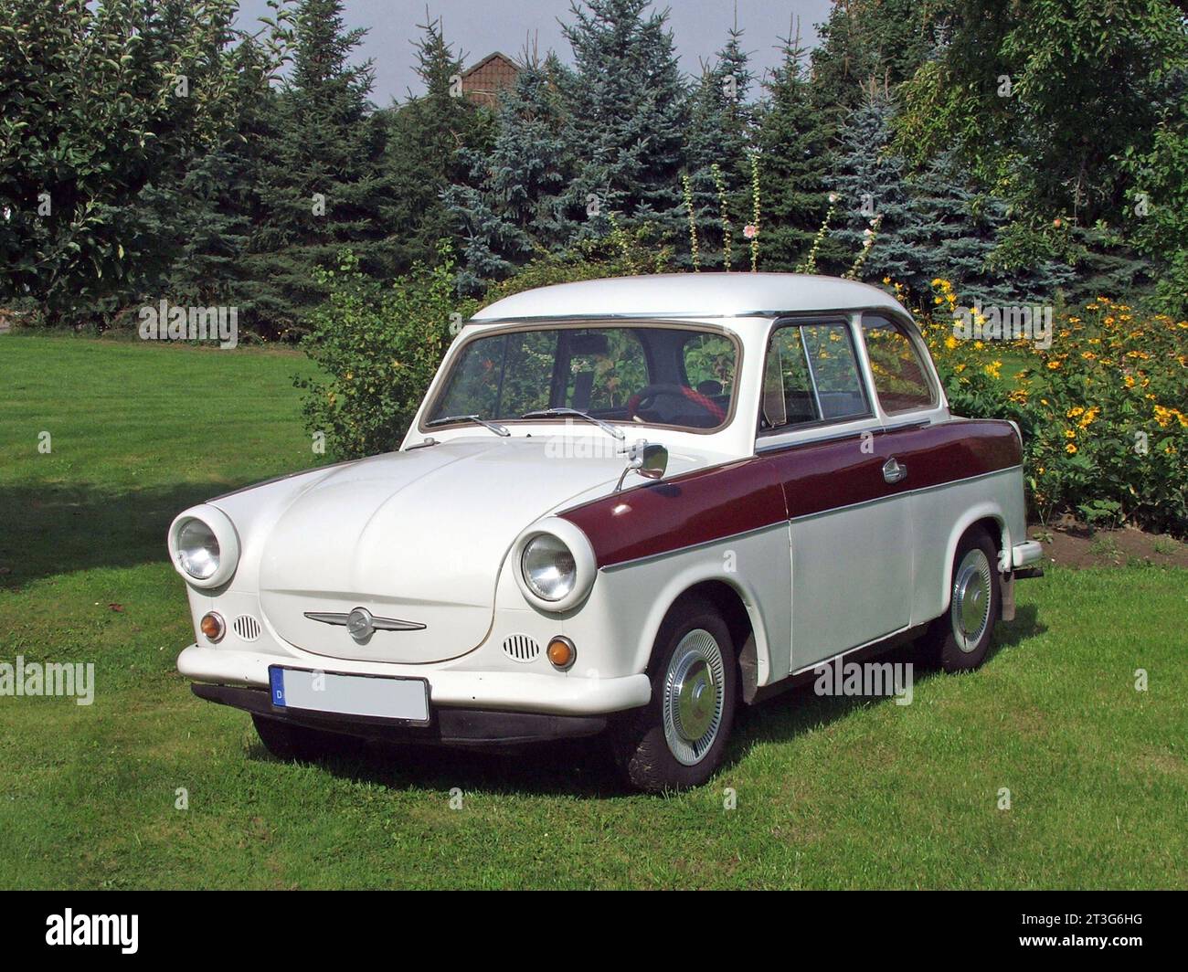 Trabant 500/ 600 Deutschland/ Sachsen Anhalt/ Altmark/ Kusey/ Trabant 500/ orginalgetreu restauriert *** 07 08 2007 Trabant 500 600, Allemagne. 07 août 2007. Saxe Anhalt Altmark Kusey Trabant 500 Original restauré crédit : Imago/Alamy Live News Banque D'Images