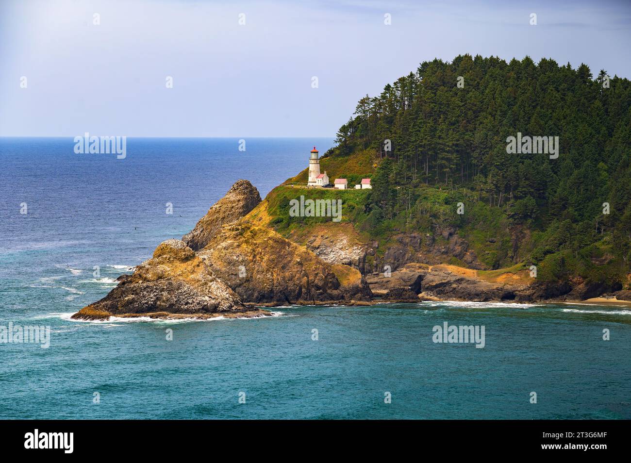Phare de Heceta Head sur la côte Pacifique près de Florence, Oregon Banque D'Images